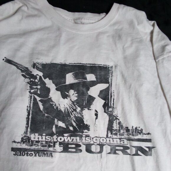 Hanes Vintage 3:10 To Yuma This Town Is Gonna Burn Promo T-Shirt Size US XL / EU 56 / 4 - 1 Thumbnail