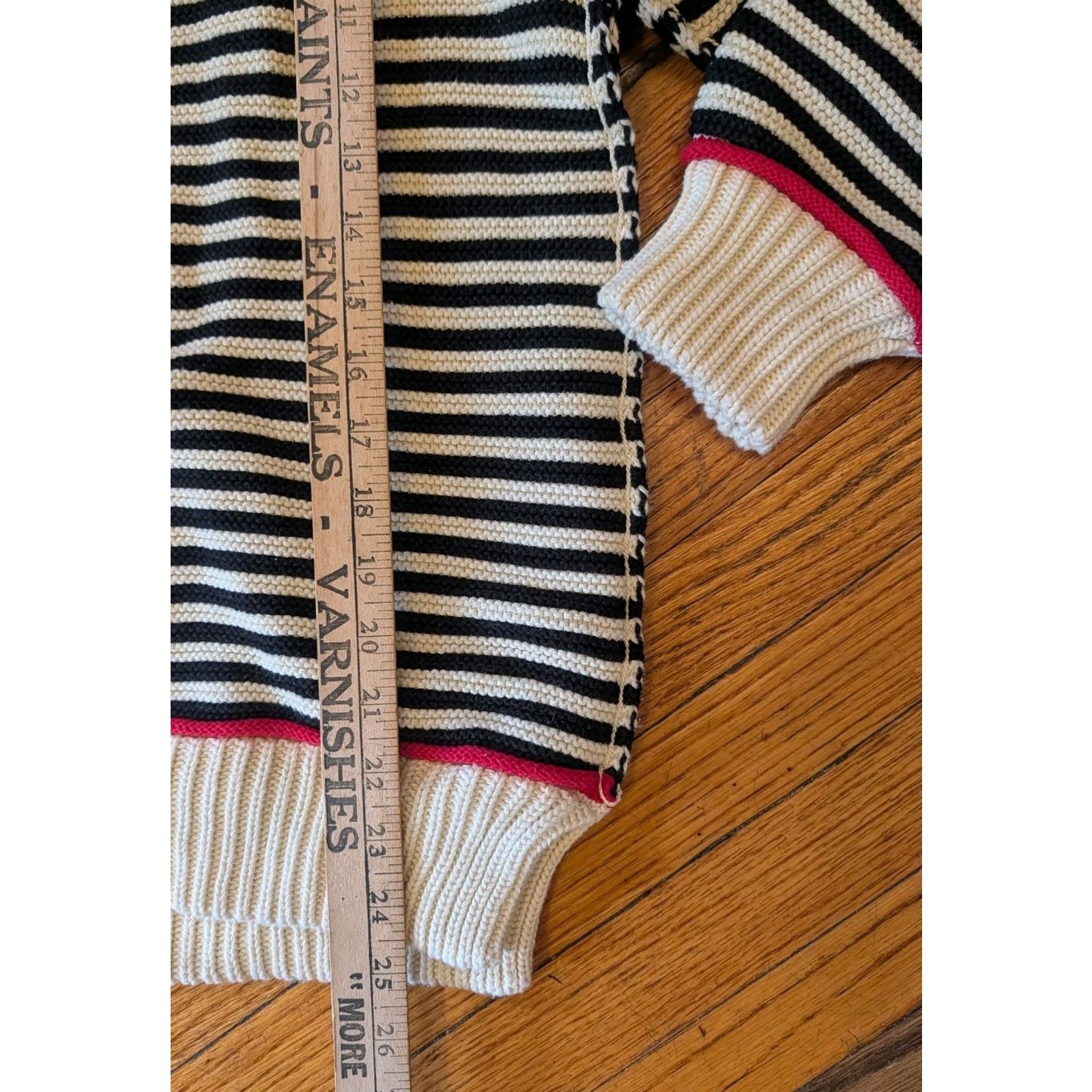 Free People We The Free Asher pullover Black Combo Med Long Sleeve Size M / US 6-8 / IT 42-44 - 7 Thumbnail
