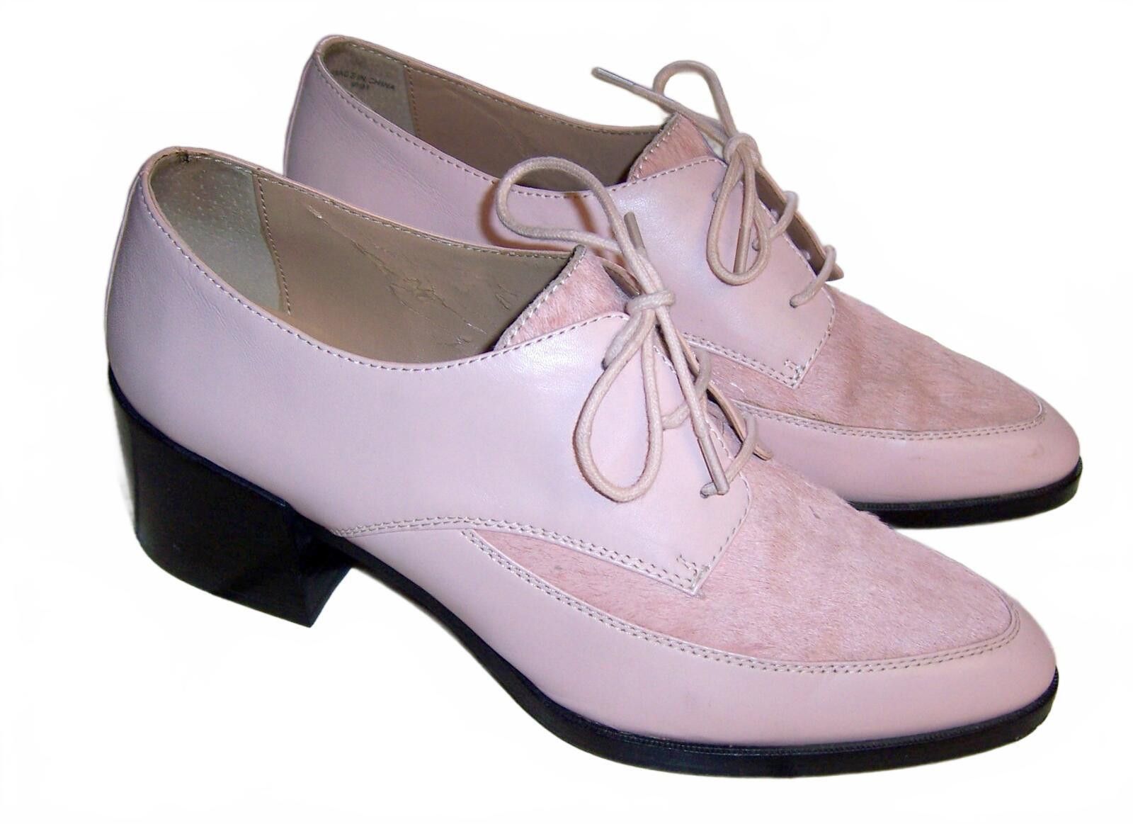 Banana Republic Banana Republic Pink Leather Heeled Oxfords w/ Cow Hide 9.5 Size US 9.5 / IT 39.5 - 1 Thumbnail