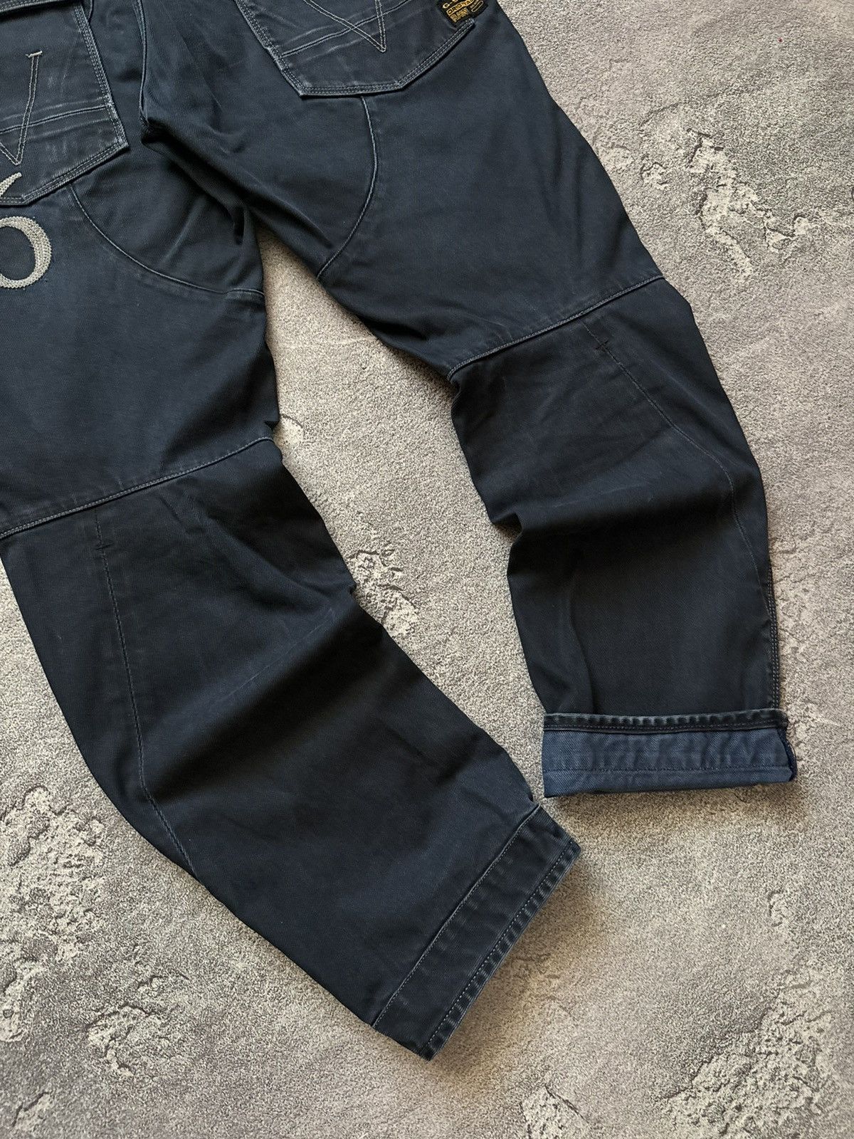 G-Star × Vintage G star raw 34/32 motor 5620 tapered embro denim pant trouser Size US 34 / EU 50 - 4 Thumbnail