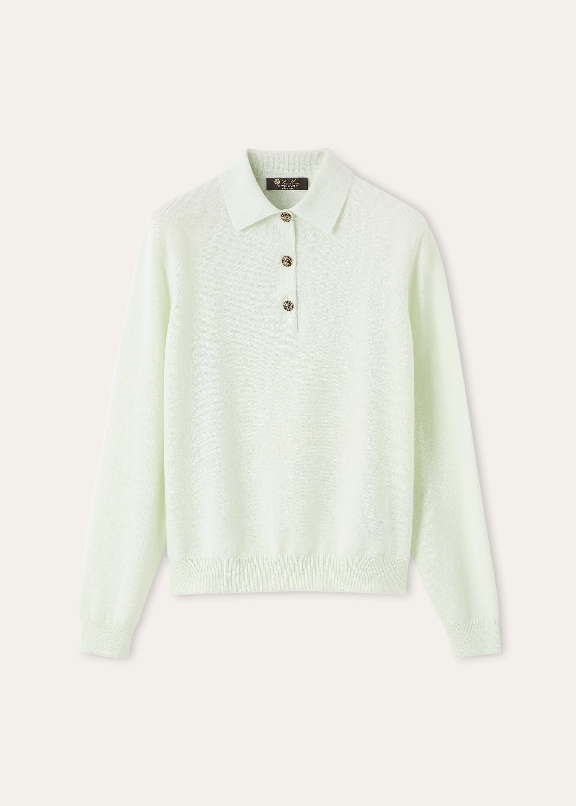 Loro Piana os11x0326 FAQ8643 Classic Polo Shirt in Snow Waterfall Size M / US 6-8 / IT 42-44 - 1 Thumbnail