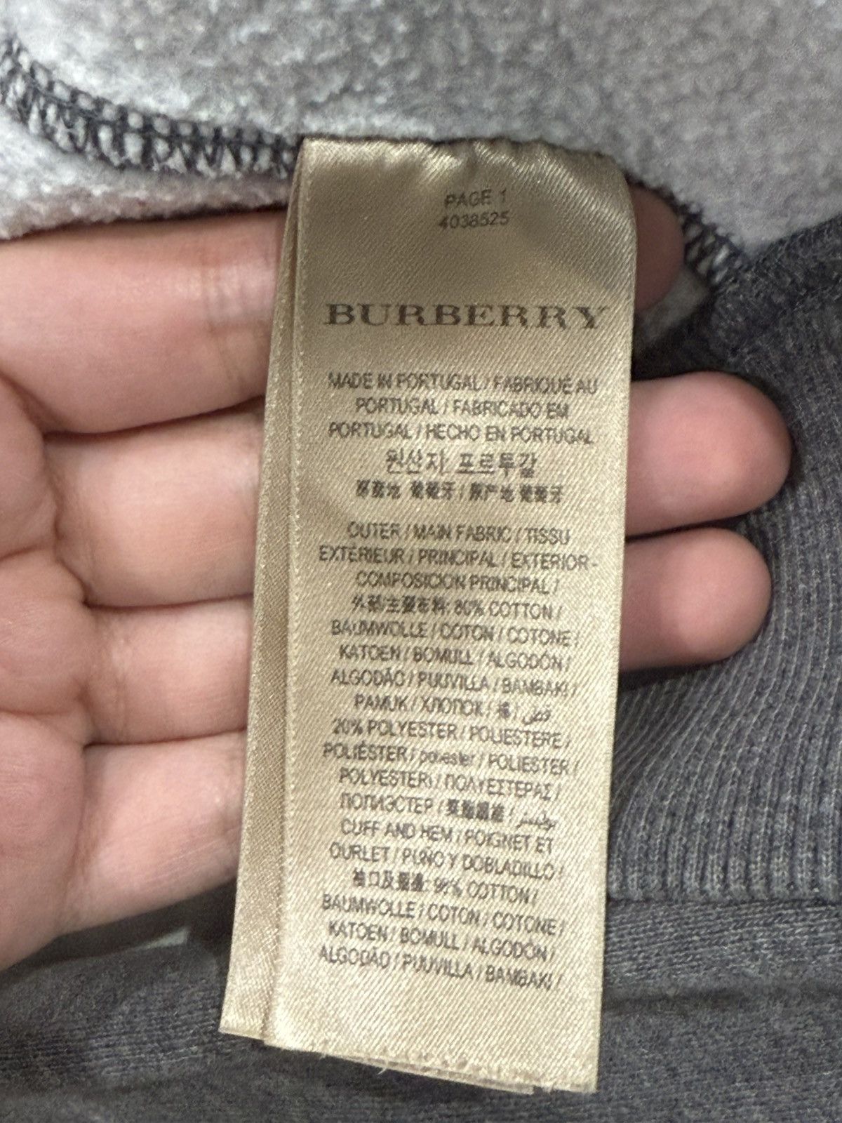 Burberry Burberry Gray Hoodie with Red Interior Size M / US 6-8 / IT 42-44 - 7 Thumbnail