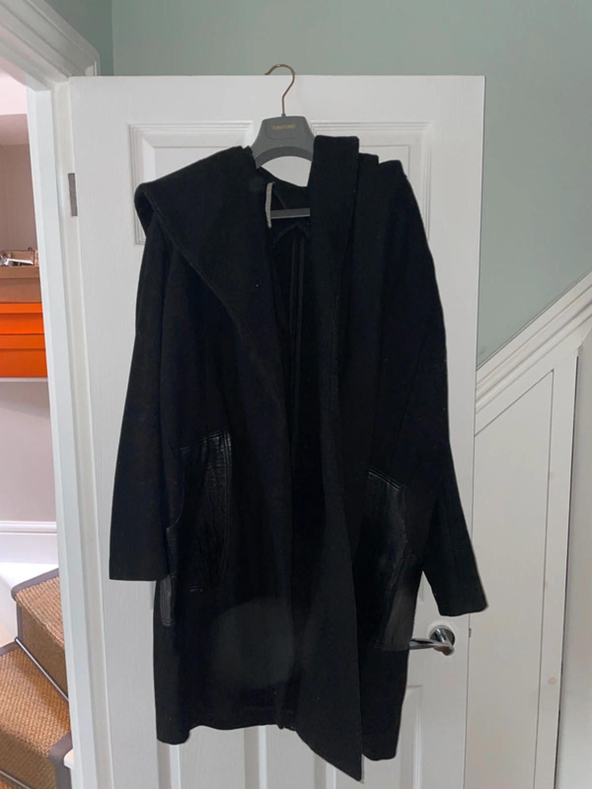 FABIO QUARANTA Fabio Quaranta Handmade Black Coat with Leather Pockets Size US M / EU 48-50 / 2 - 1 Thumbnail