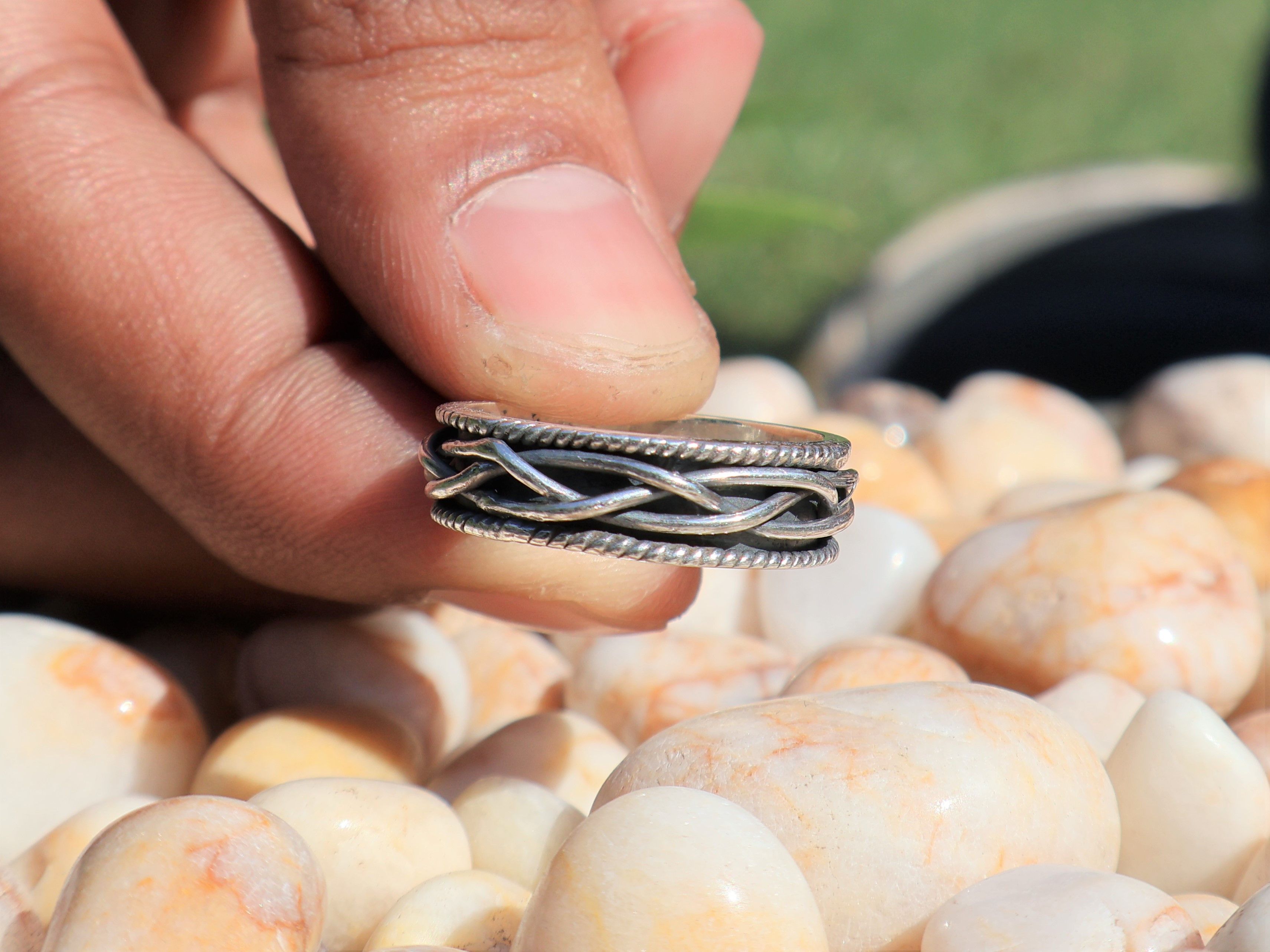 Handmade Silver Band Ring, 925 Sterling Silver Ring, Handmade Band, Size ONE SIZE - 8 Thumbnail