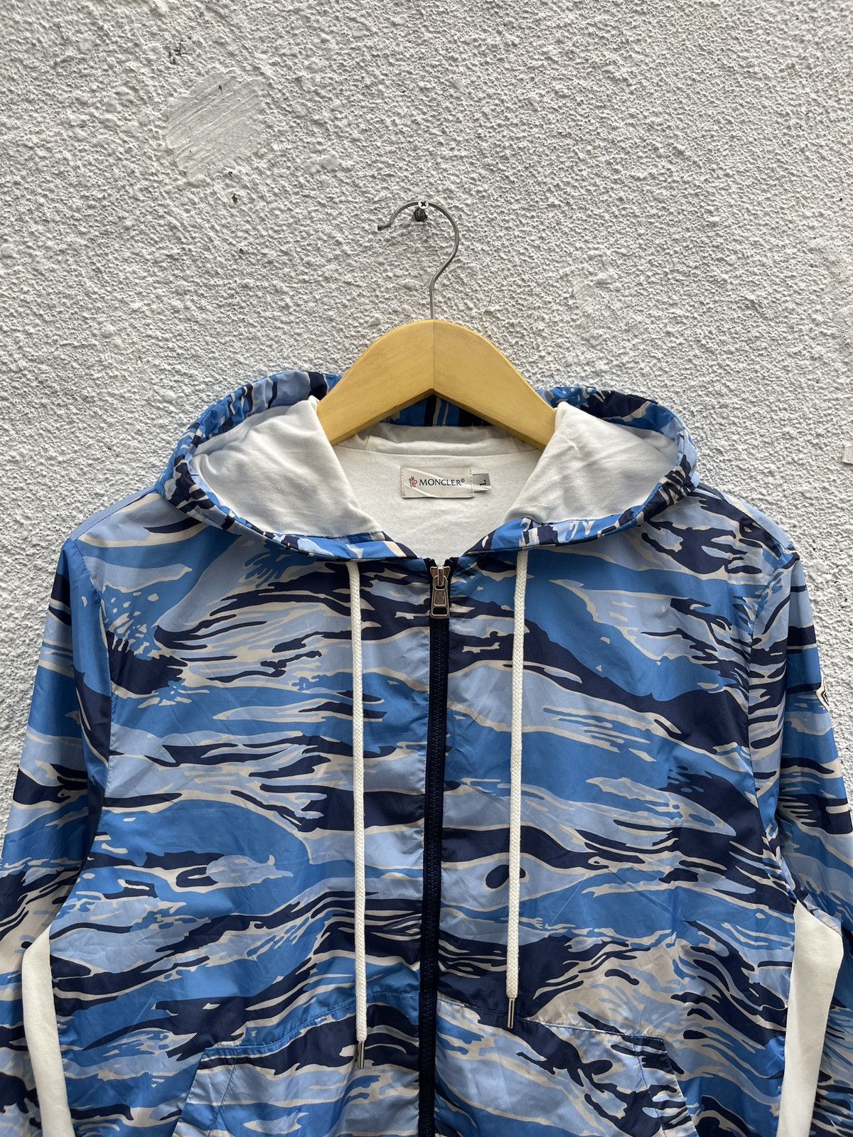 Moncler Moncler Maglia Cardigan Blue Camo Nylon Jacket Size US L / EU 52-54 / 3 - 2 Thumbnail