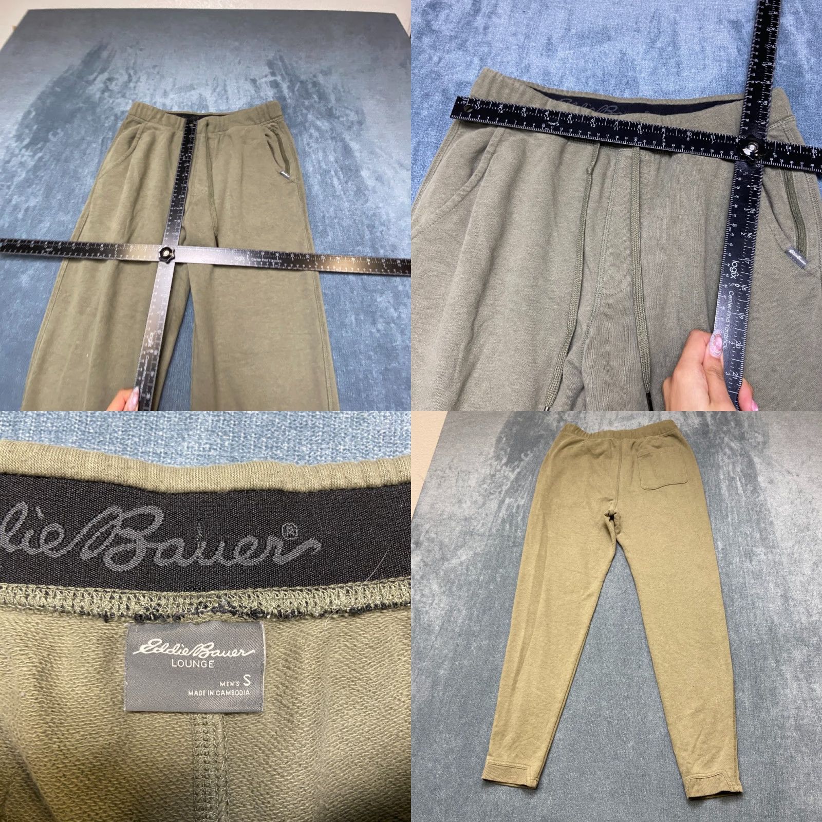 Eddie Bauer Eddie Bauer Lounge Pants Mens Small Olive Green Everyday Sleepwear Drawstring Size US 29 - 8 Thumbnail