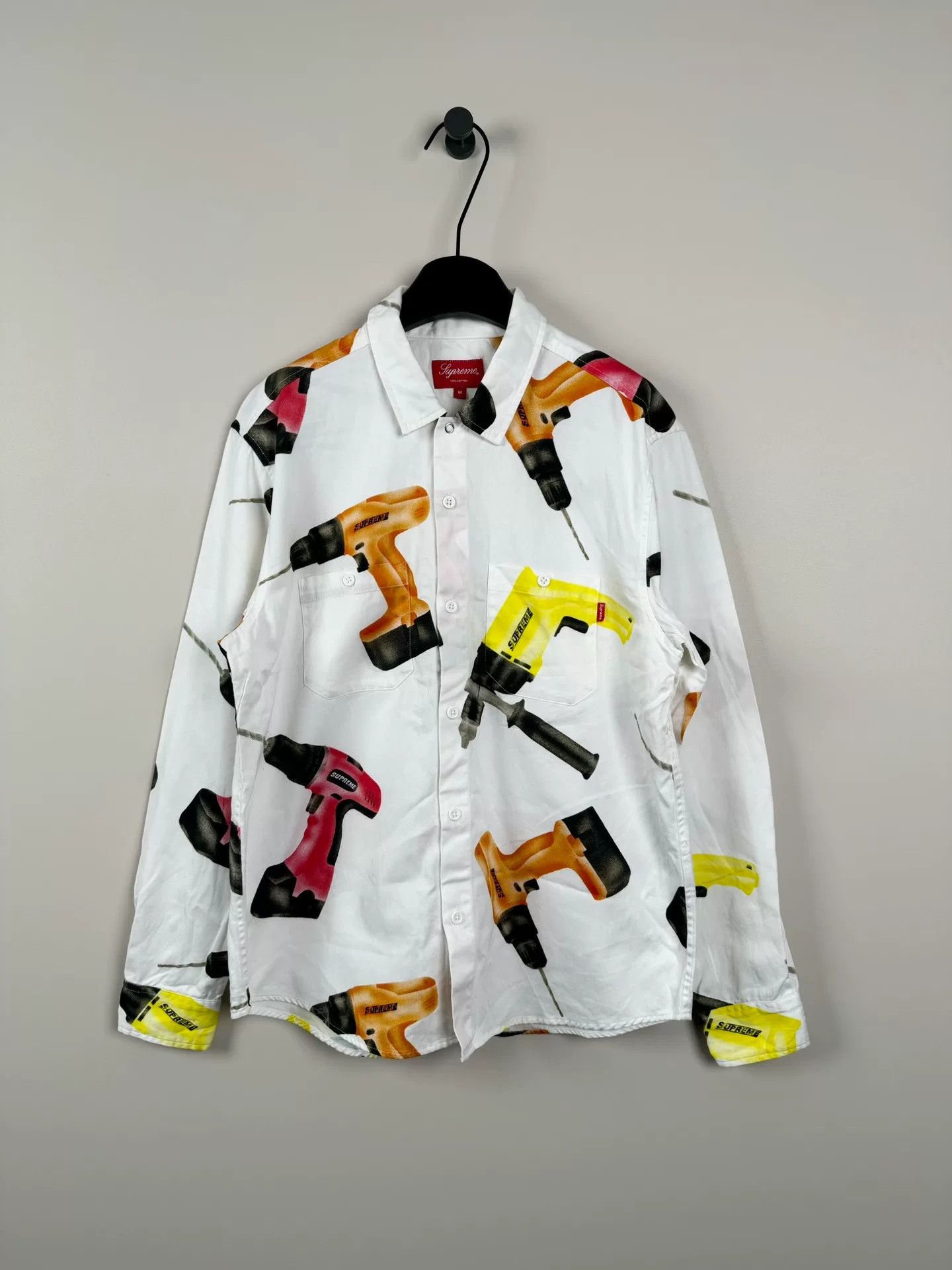 Supreme Supreme Drill Print Long-Sleeve Shirt Size US M / EU 48-50 / 2 - 1 Thumbnail