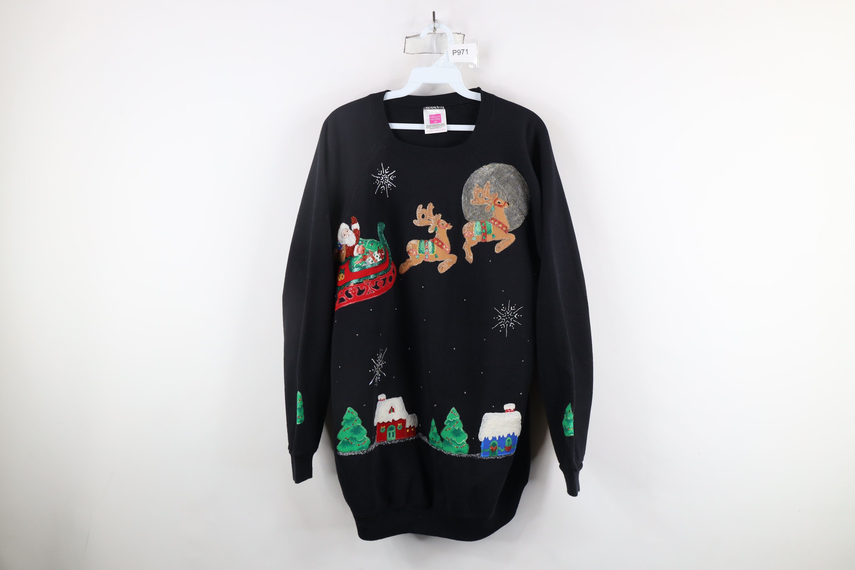 Vintage Vintage 90s Streetwear Puffy Paint Crewneck Sweatshirt USA Size XXL / US 16-18 / IT 52-54 - 1 Thumbnail