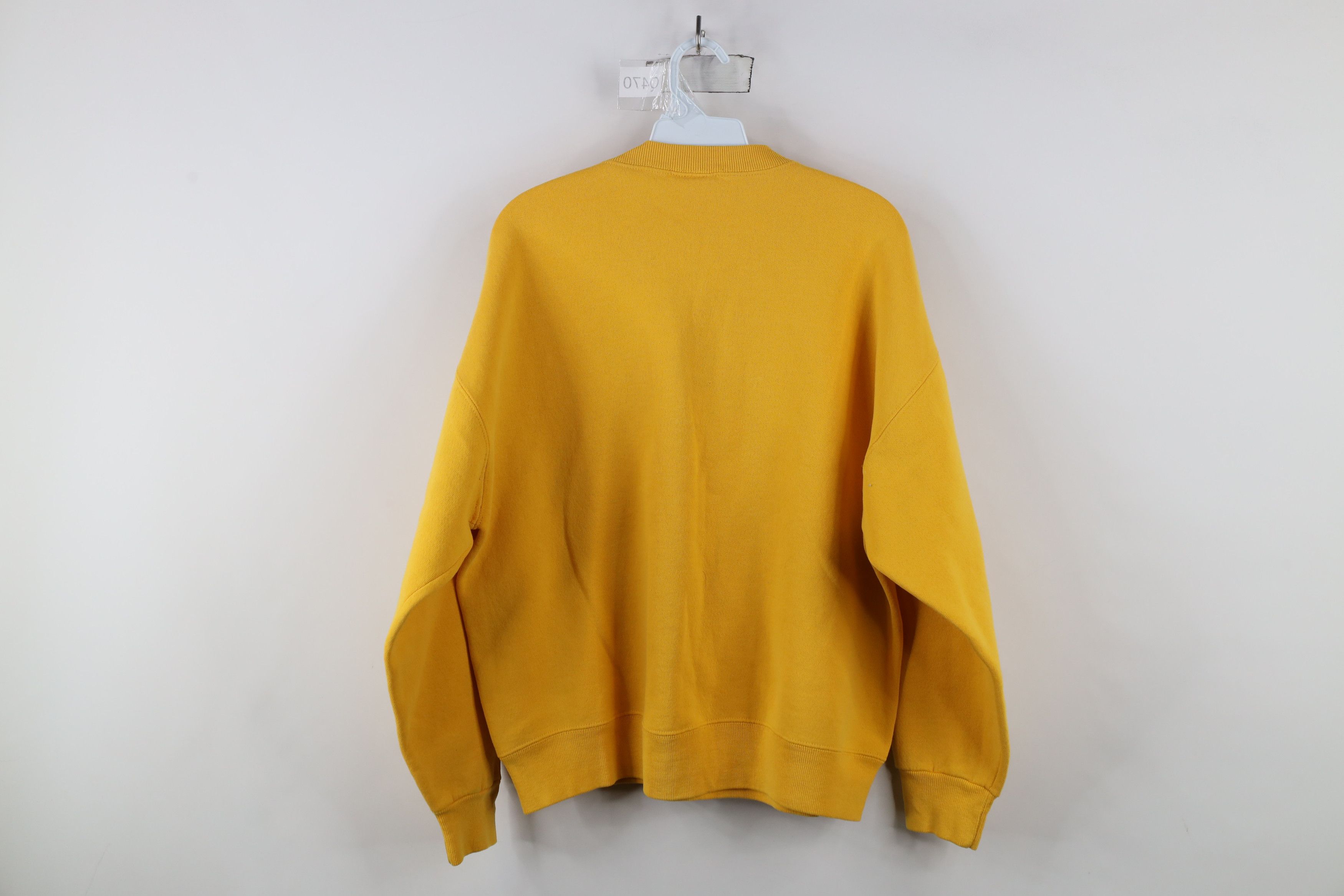 Vintage Vintage 90s Streetwear Blank Crewneck Sweatshirt Yellow USA Size XL / US 12-14 / IT 48-50 - 7 Thumbnail