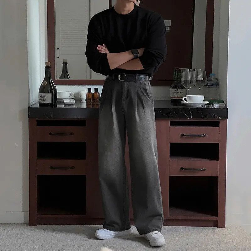 Japanese Brand Retro loose high street wide leg jeans Size US 32 / EU 48 - 4 Thumbnail