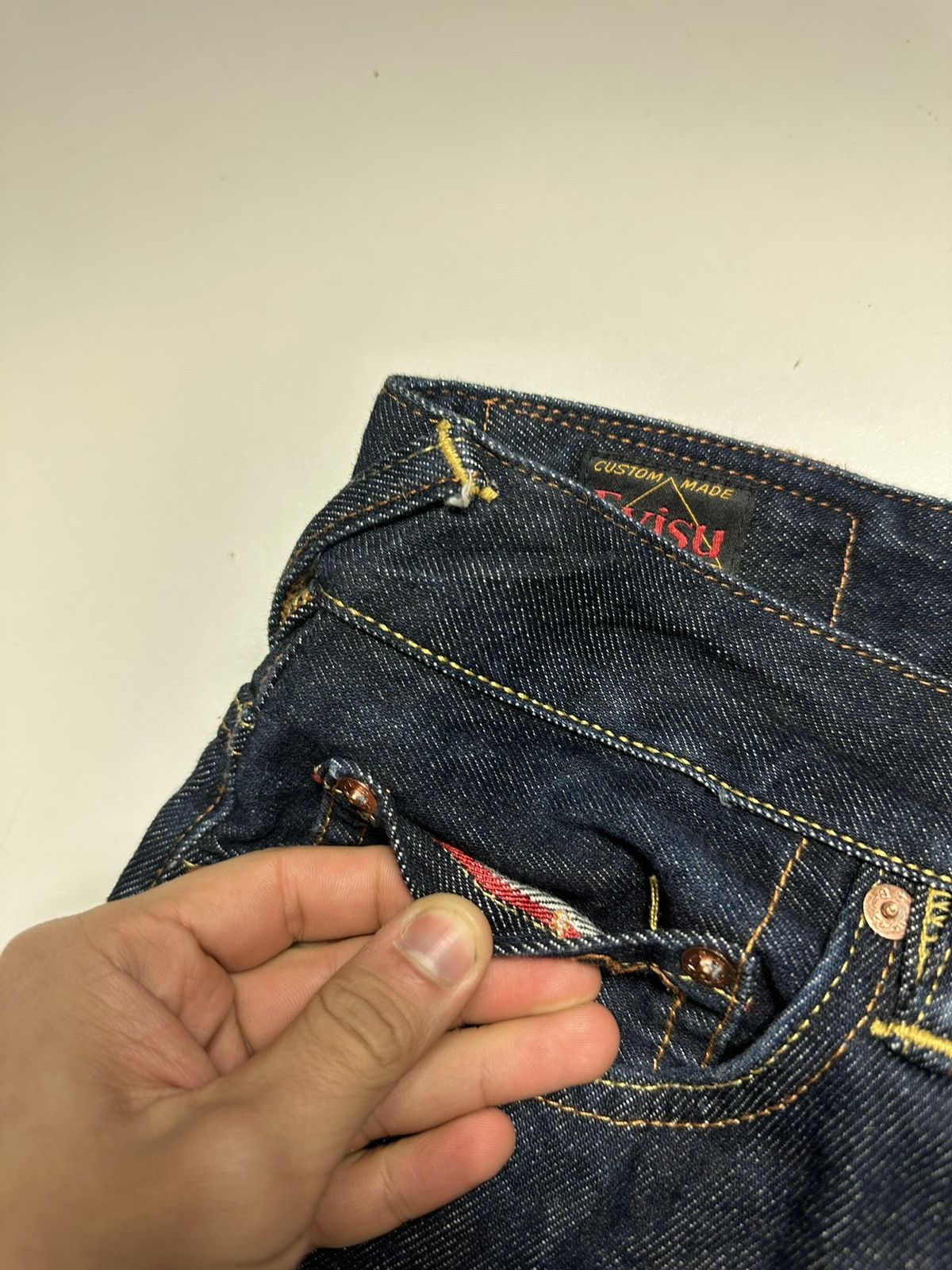 Evisu Vintage Evisu Big Daicock Face Slevedge Jeans Size US 31 - 11 Thumbnail