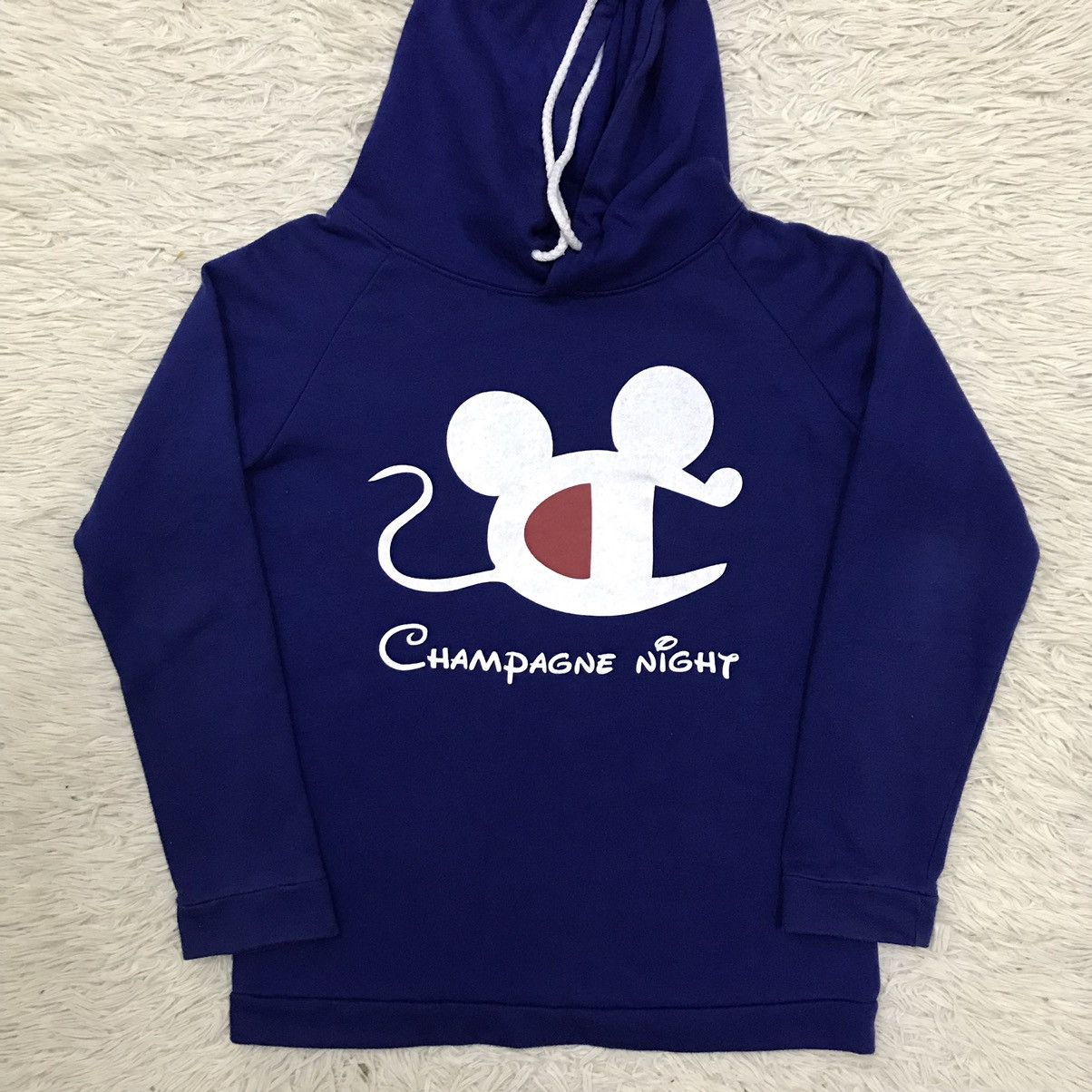 Japanese Brand CHAMPAGNE NIGHT PARODY MICKEY MOUSE CHAMPION SWEAT HOODIE Size US S / EU 44-46 / 1 - 8 Thumbnail