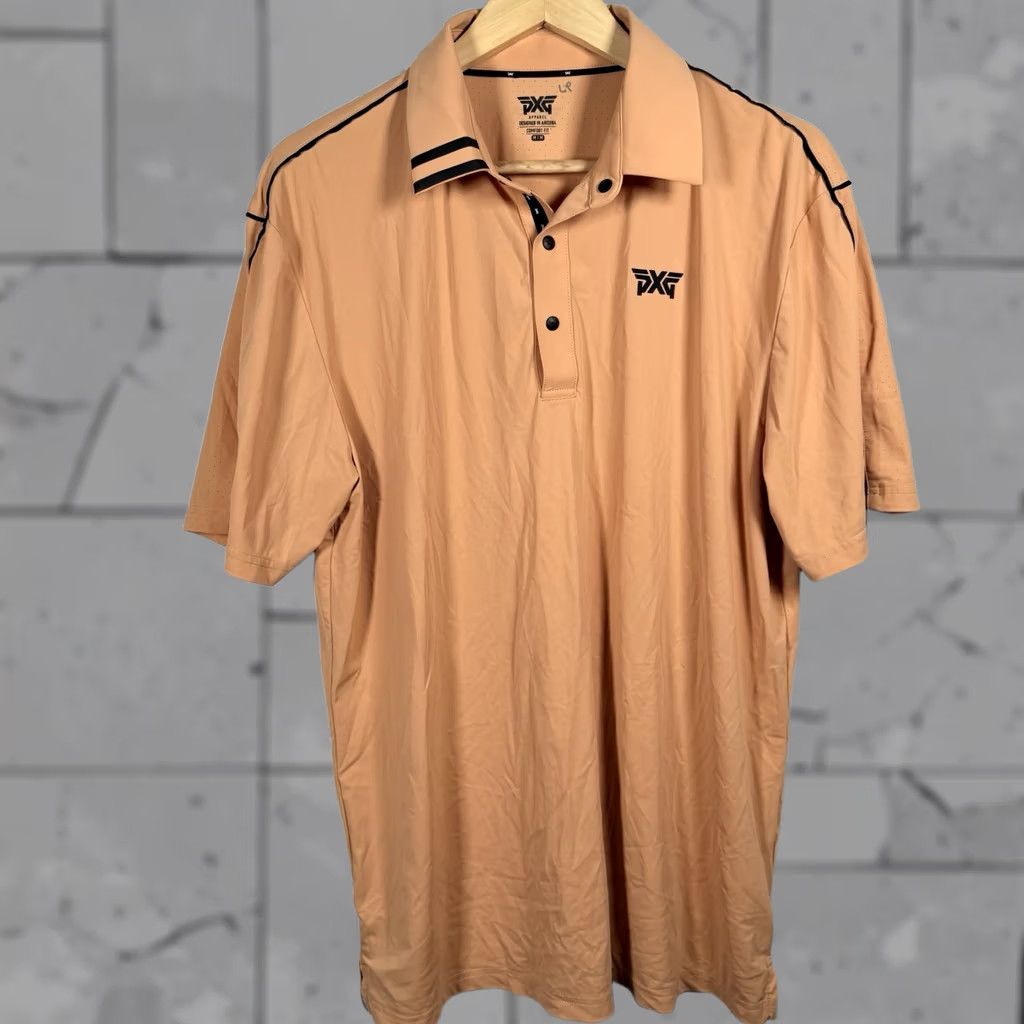 Vintage PXG Polo Shirt Men's M Orange Athletic Golf Performance Shirt Size US M / EU 48-50 / 2 - 1 Thumbnail