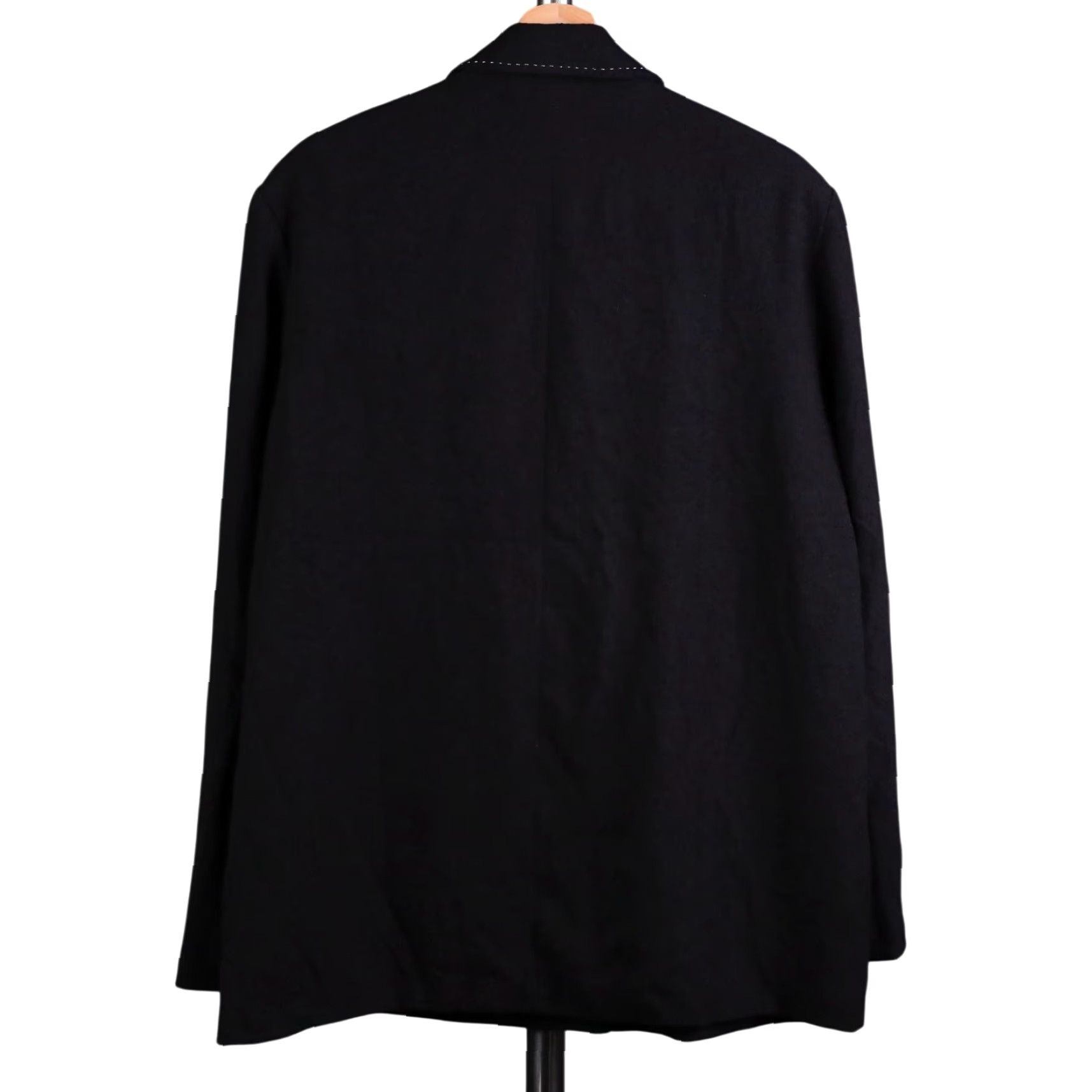 Doublet TRNY USA Oversized Blazer Jacket Women's XXL Black Double Breasted NWT Pattern Solid with Contrast Stitching Short Jacket Adults Women Size XXL / US 16-18 / IT 52-54 - 2 Thumbnail
