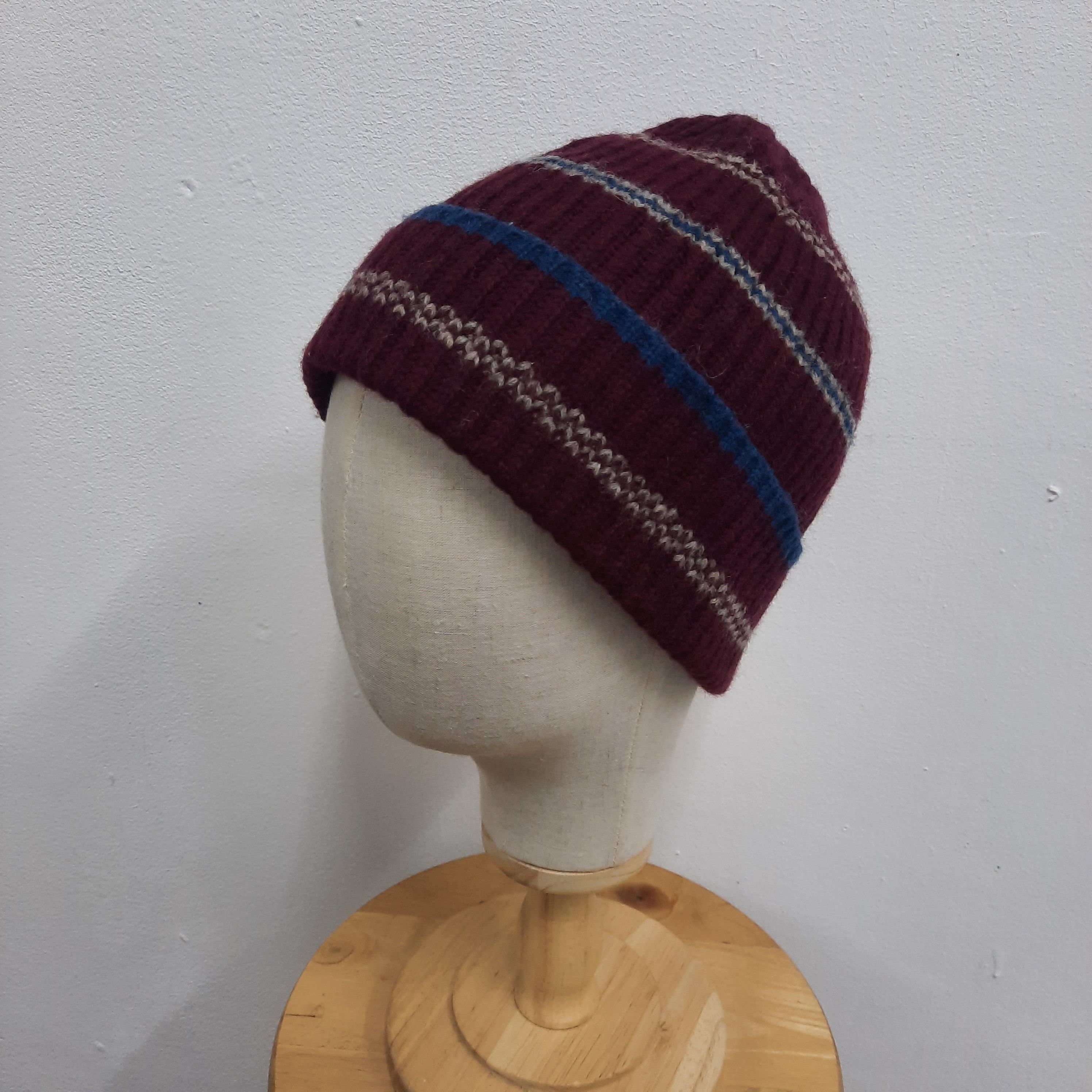 Japanese Brand 🗽Japanese brand east boy stripes pull on beanie hat Size ONE SIZE - 2 Thumbnail