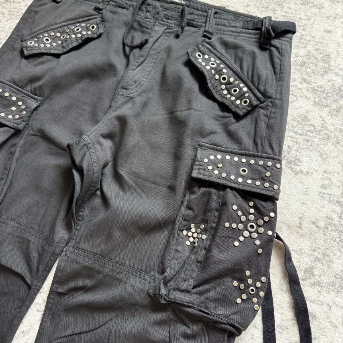 Hysteric Glamour 2000s Wild Khakis Japan Studded Details Linen Cargo Pants Size US 32 / EU 48 - 3 Thumbnail