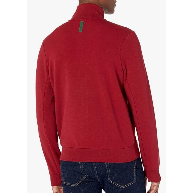 Lacoste Lacoste Men's High Neck Zip-Up Sweatshirt Turkey Red 2XL Size US XXL / EU 58 / 5 - 3 Thumbnail