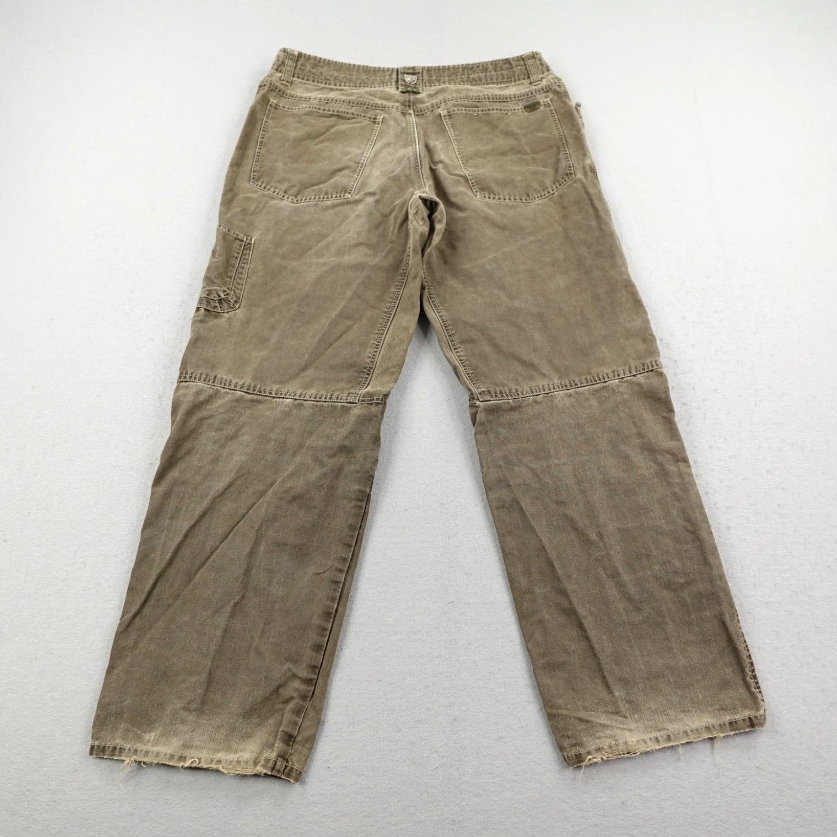 Vintage Kuhl Pants Mens 36x32 Brown Crag Series Canvas Utility Articulated Knee Outdoors Size US 36 / EU 52 - 4 Thumbnail