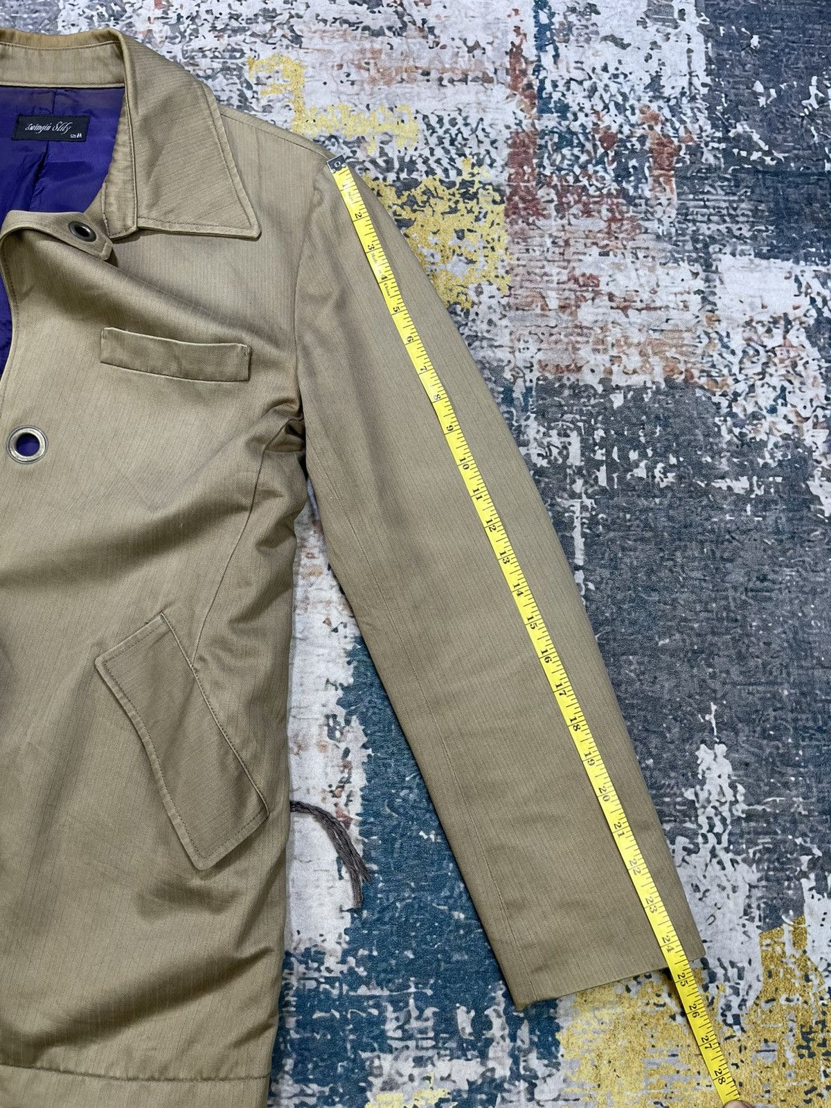 Japanese Brand Swingin Slily Herringbone Laced Gusset Jacket Size US M / EU 48-50 / 2 - 4 Thumbnail