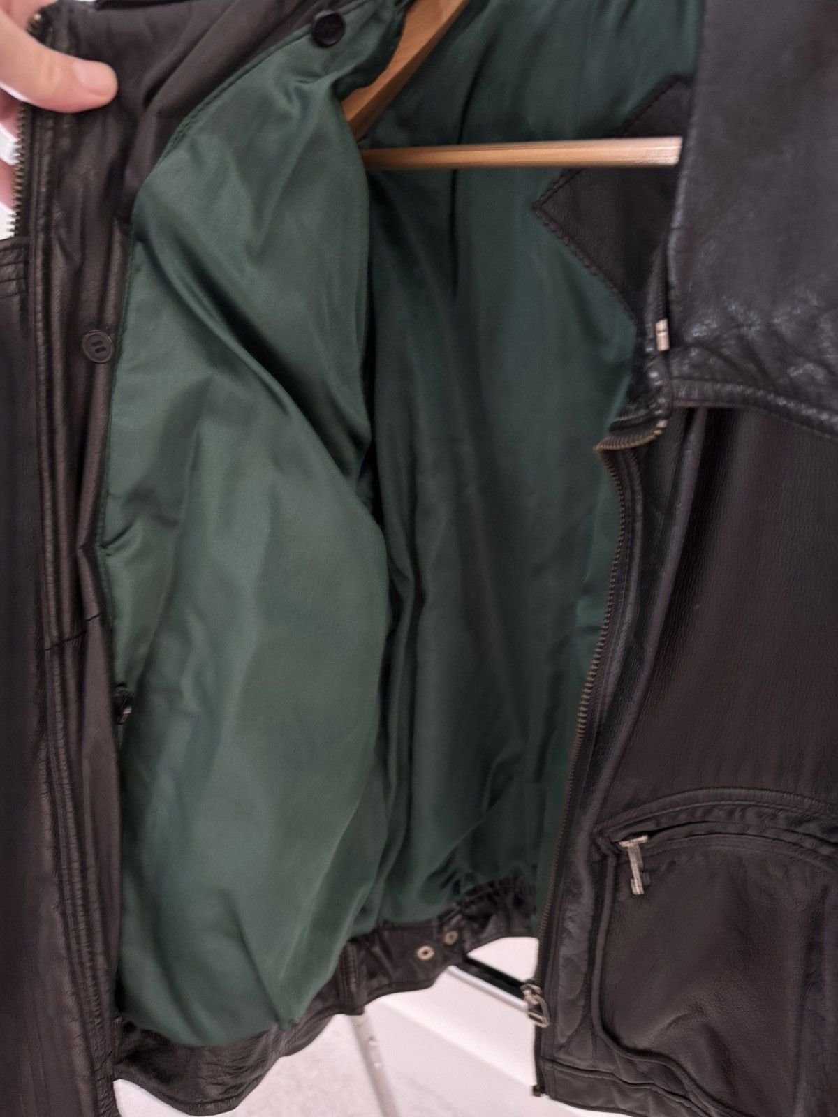 Vintage Yvse Saint Laurent Style Bomber Leather Jacket Size US L / EU 52-54 / 3 - 11 Thumbnail
