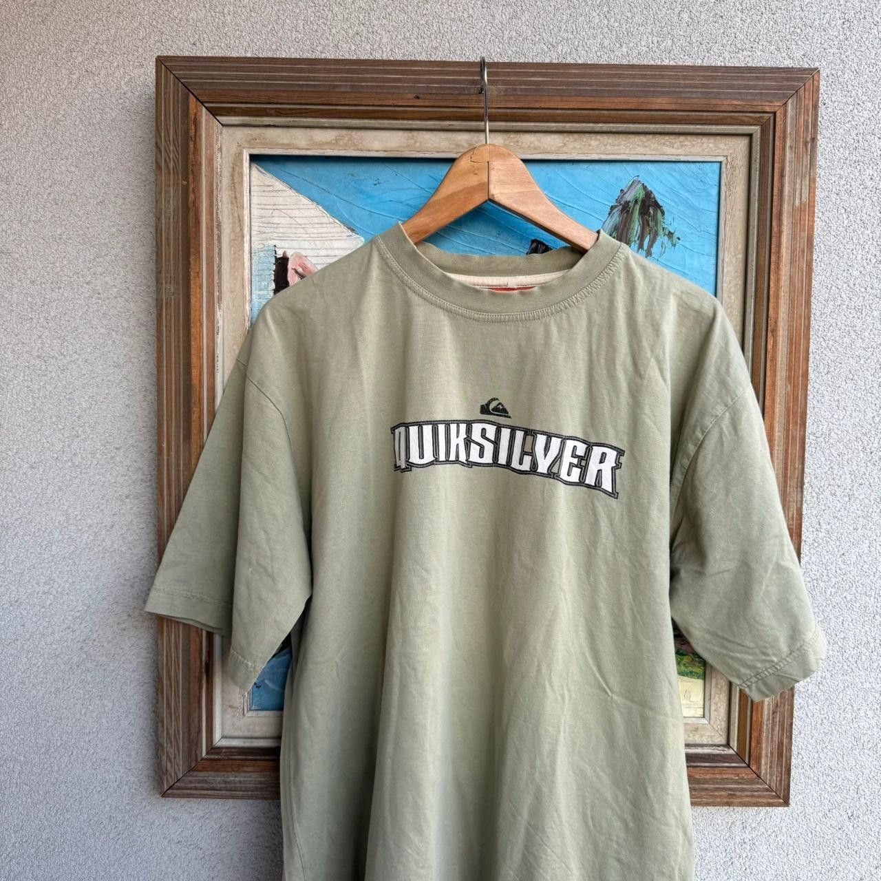 Quiksilver Quicksilver T shirt Tee Surf Skateboarding 90s Beige Size US XL / EU 56 / 4 - 2 Thumbnail