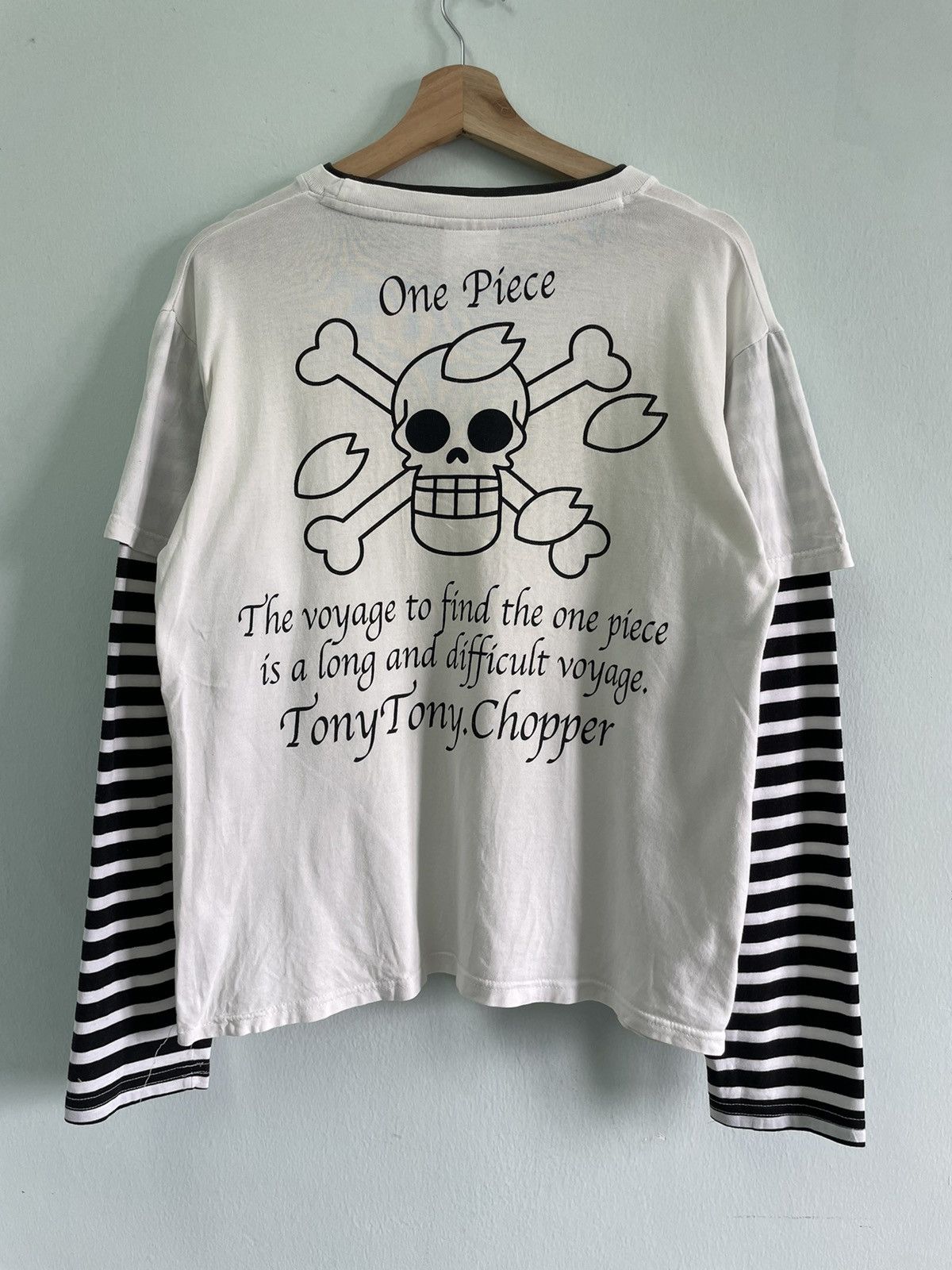 Japanese Brand Vintage One Piece Chopper Longsleeve shirt Size US M / EU 48-50 / 2 - 2 Thumbnail