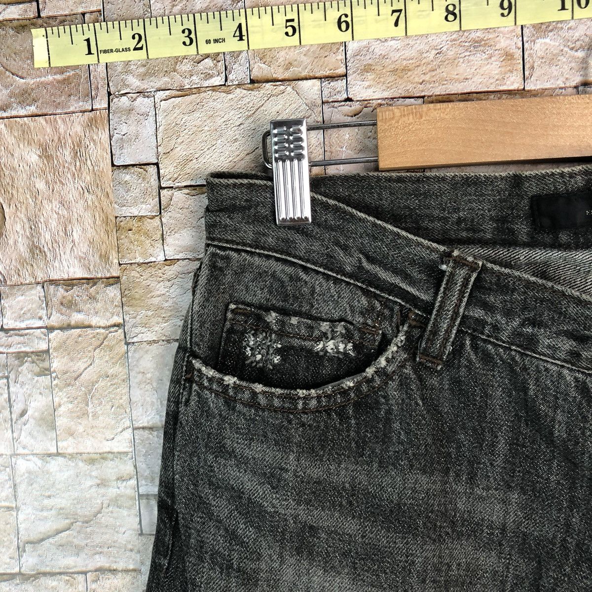 Schlussel Schlussel Black Distressed ripped Denim Pants #A1045 Size US 31 - 8 Thumbnail