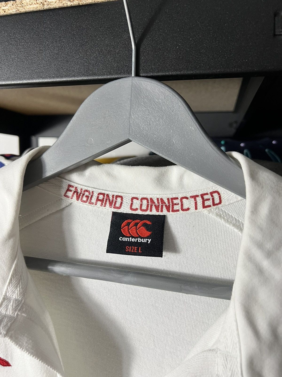 Canterbury of New Zealand 🔥 Canterbury England Rugby Longsleeve — White — Size L Size US L / EU 52-54 / 3 - 5 Thumbnail