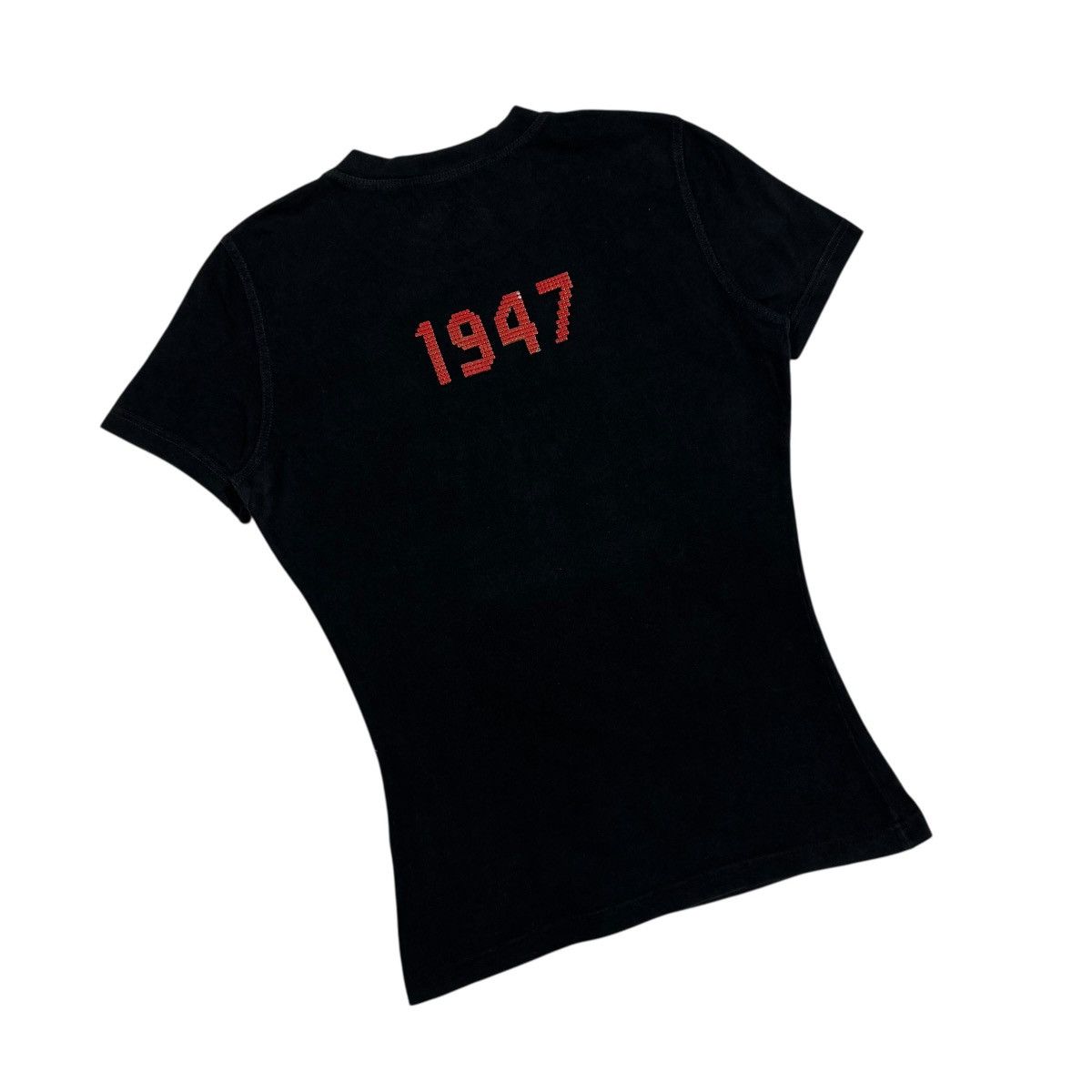 Dior Vtg🔥2003 Christian Dior J’ADORE Big Logo Red Black Studs Tee Size XS / US 0-2 / IT 36-38 - 15 Thumbnail