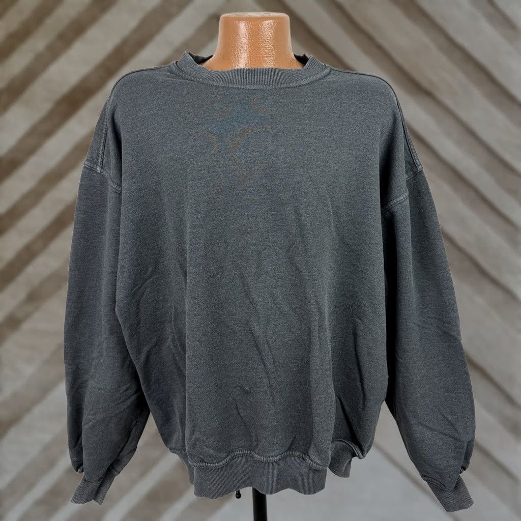 Russell Athletic VINTAGE 90s Russell Athletic Sweatshirt Mens 2XL Charcoal Gray Blank Crewneck Minimal Dad Size US XXL / EU 58 / 5 - 1 Thumbnail