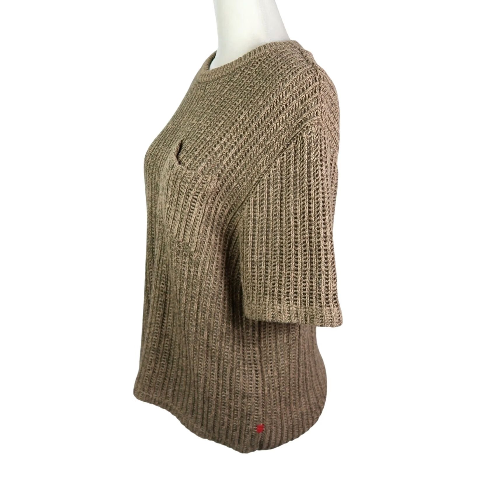 Bdg BDG Urban Outfitters Brown Crochet Knit Short Sleeve Sweater Top S Size S / US 4 / IT 40 - 3 Thumbnail