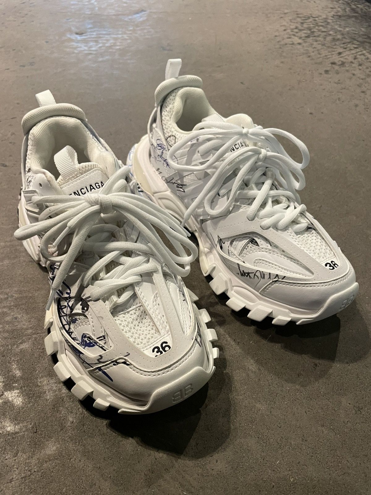 Balenciaga TRACK AUTOGRAPHE SNEAKER IN WHITE Size US 6 / IT 36 - 1 Thumbnail
