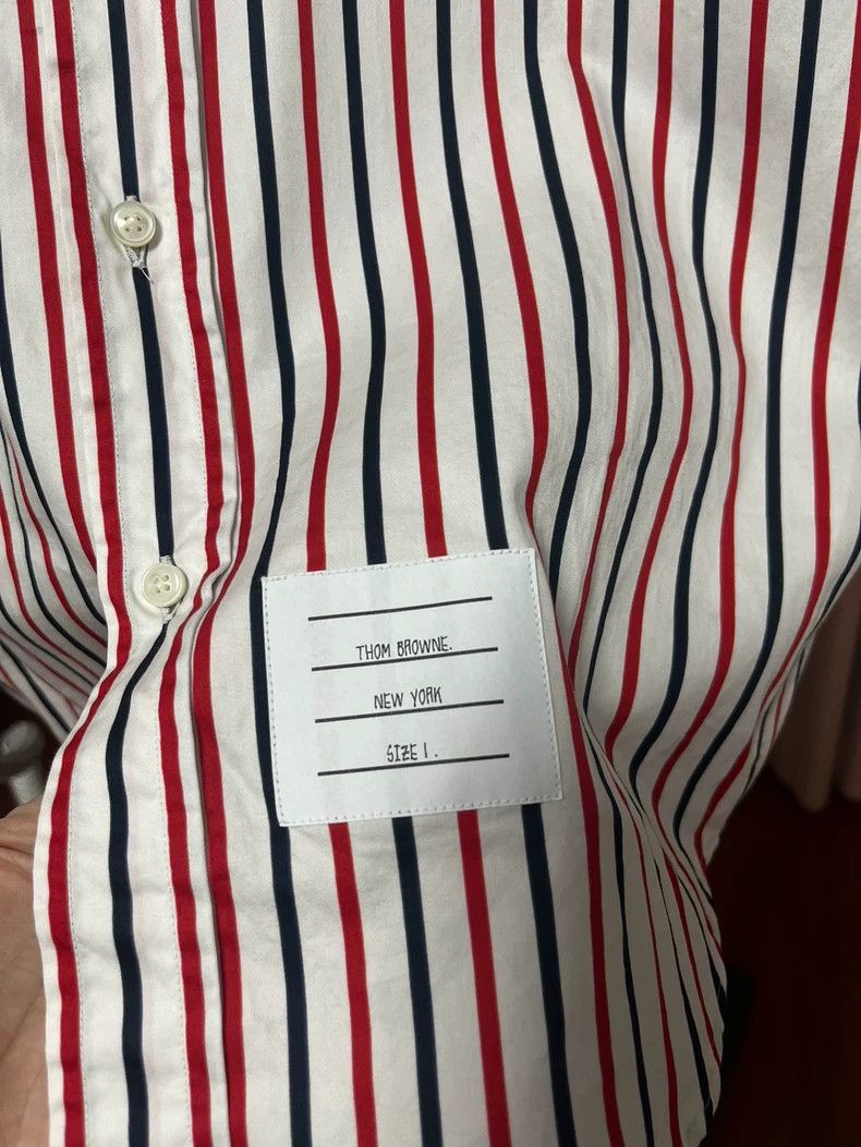Thom Browne Thom Browne Size 1Classic red-white-blue striped shirt 2501 Size US S / EU 44-46 / 1 - 2 Thumbnail