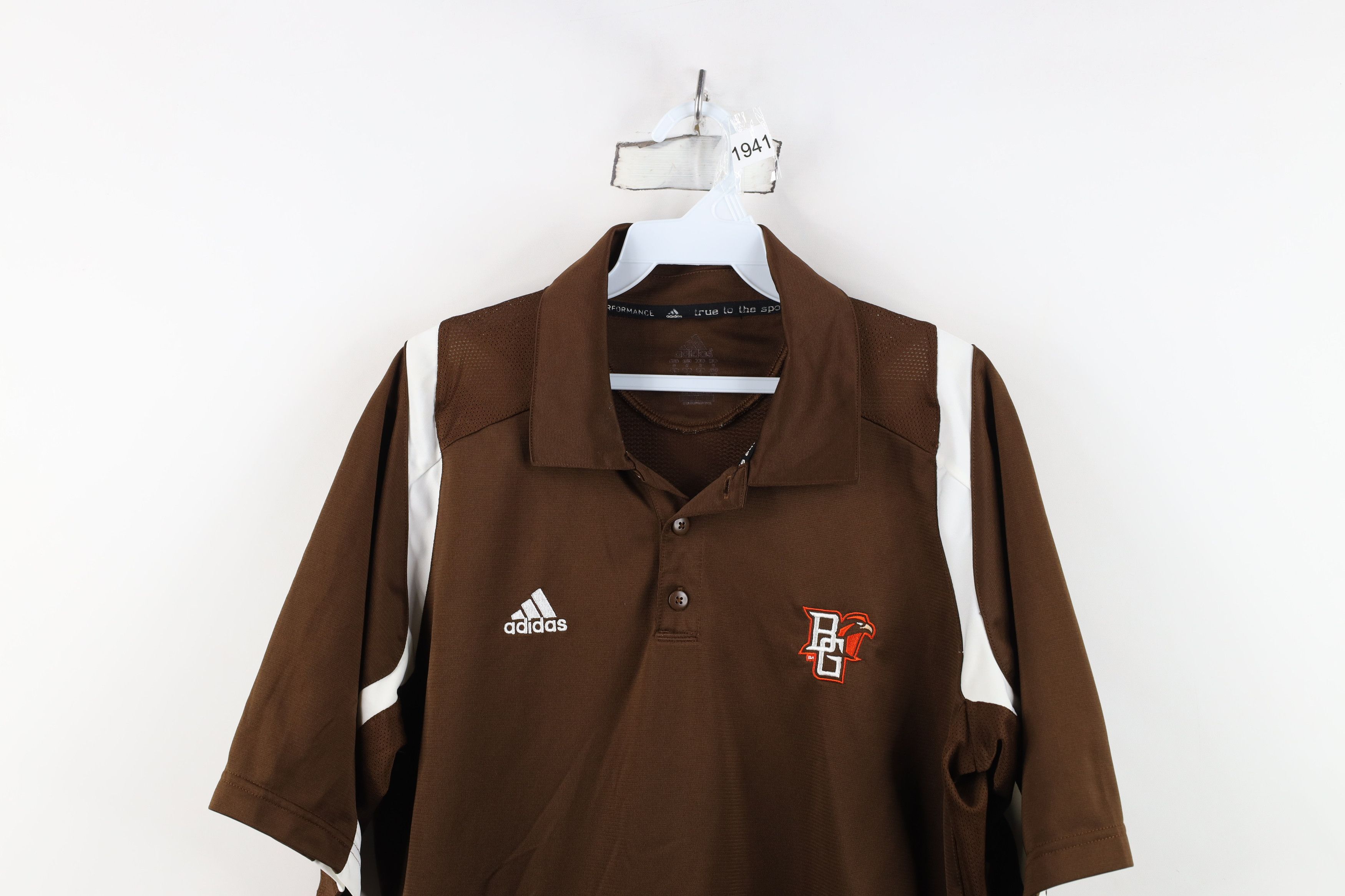 Adidas Adidas Issued Bowling Green State University Football Polo Size US M / EU 48-50 / 2 - 2 Thumbnail