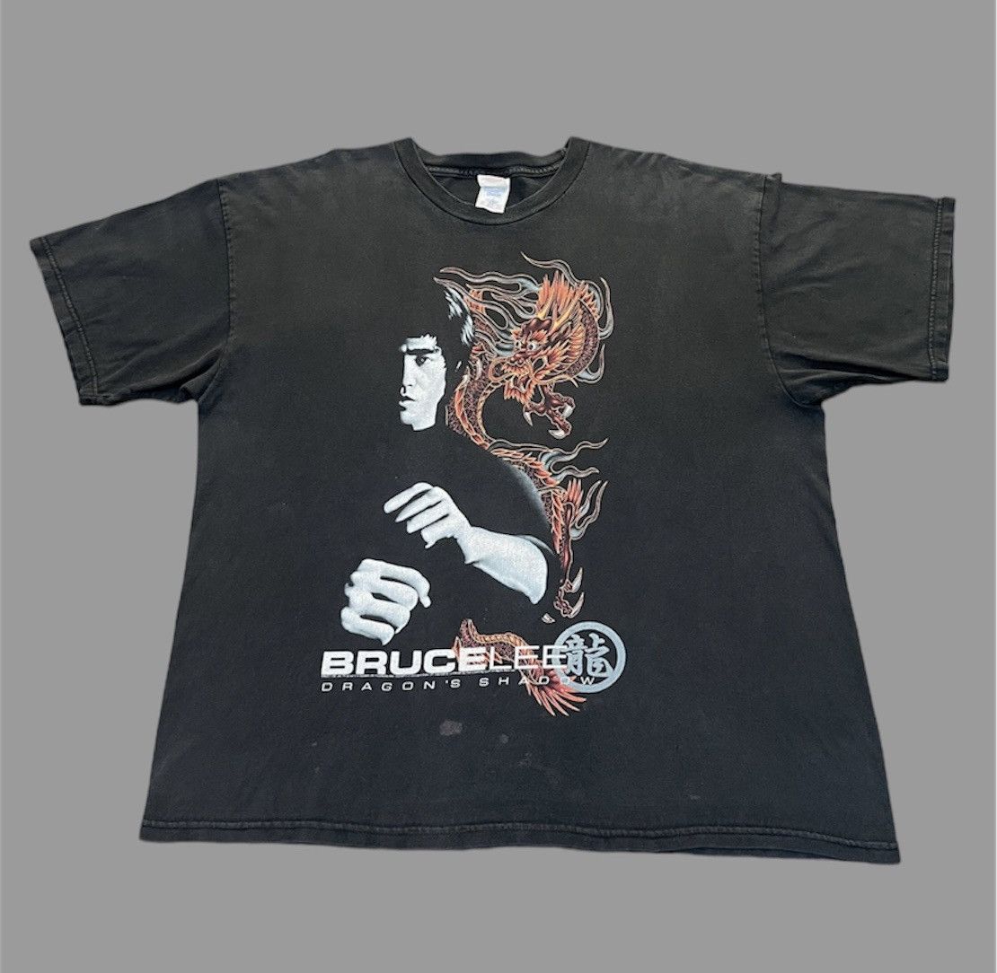 Vintage Y2K Bruce Lee Dragon Shadow Movie 2XL Faded Legend