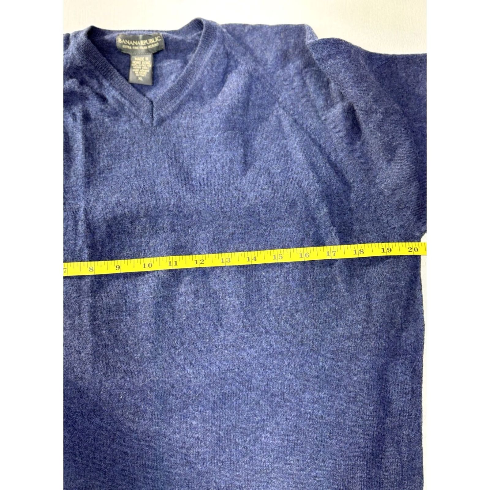 Banana Republic Banana Republic Sweater Pullover Mens M Blue Lightweight Wool V-Neck Long Sleeve Comfortable Regular Knit Size US M / EU 48-50 / 2 - 3 Thumbnail