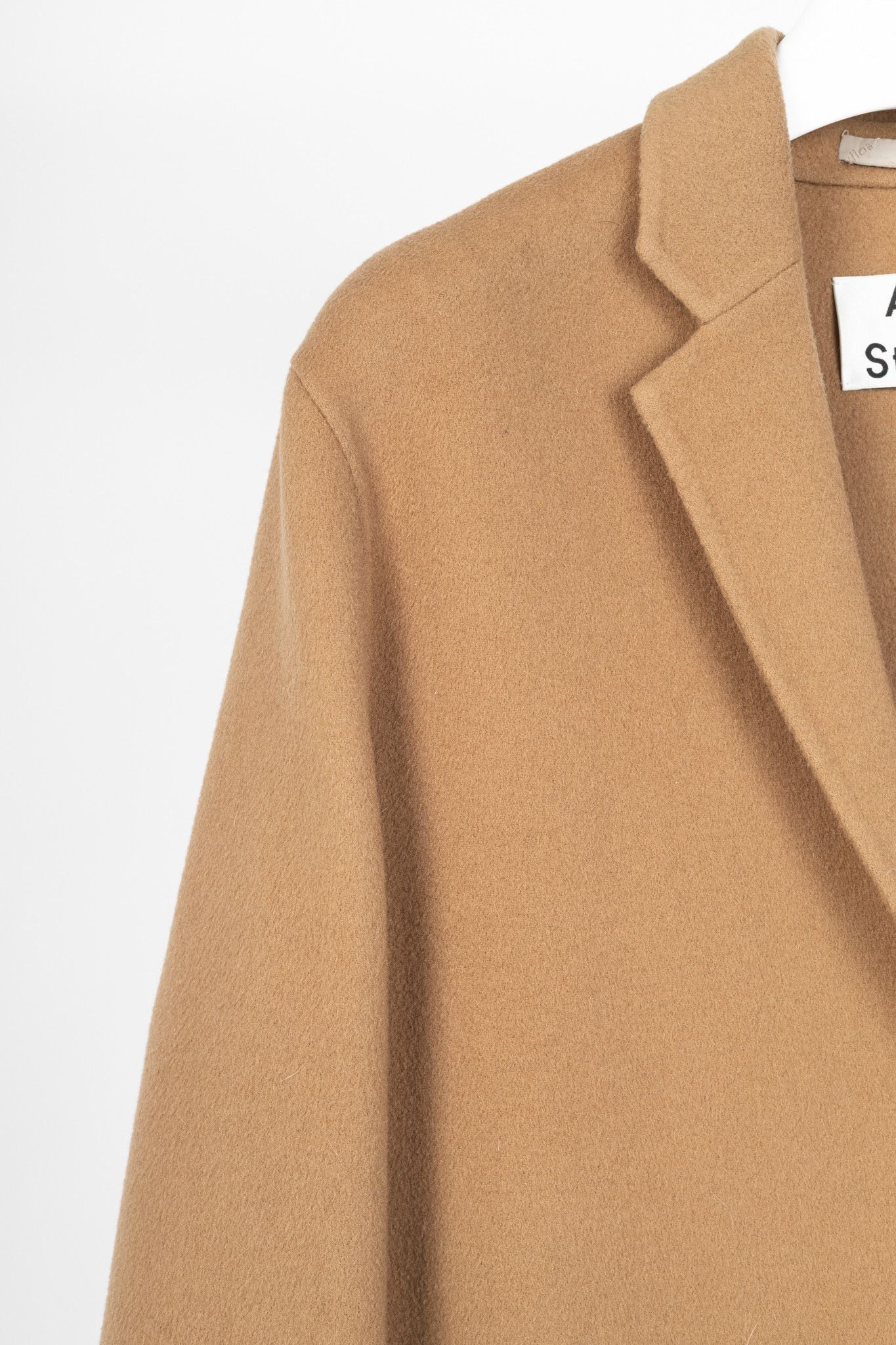 Acne Studios Acne Studios Camel Melange Single-Breasted Wool Coat Size S / US 4 / IT 40 - 5 Thumbnail