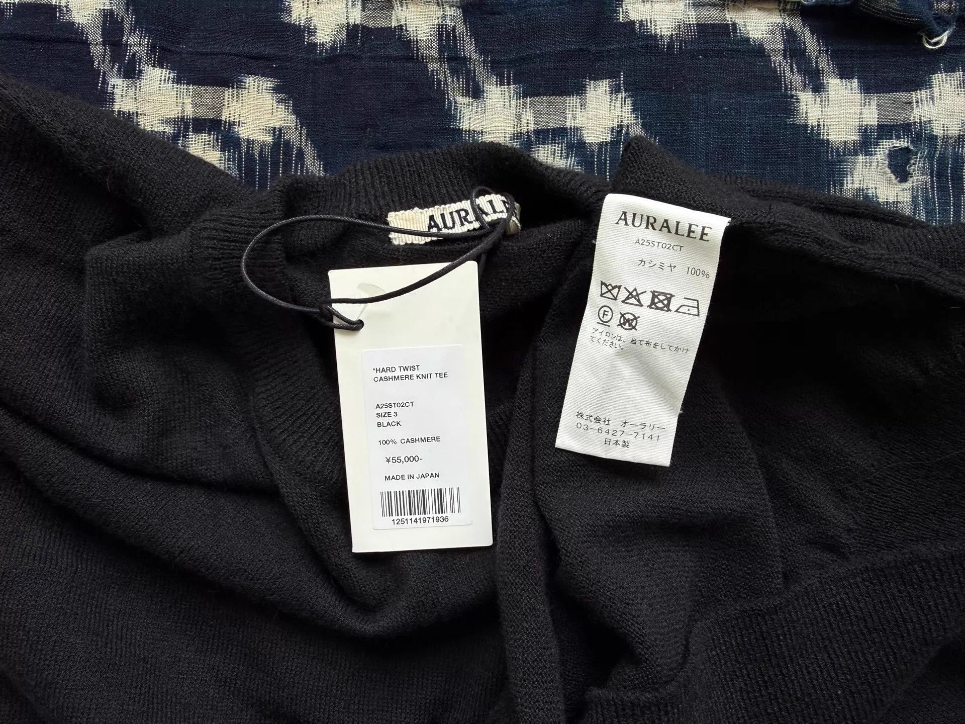 Auralee AURALEE 25SS HARD TWIST CASHMERE TEE Black Size 3 Size US L / EU 52-54 / 3 - 9 Thumbnail