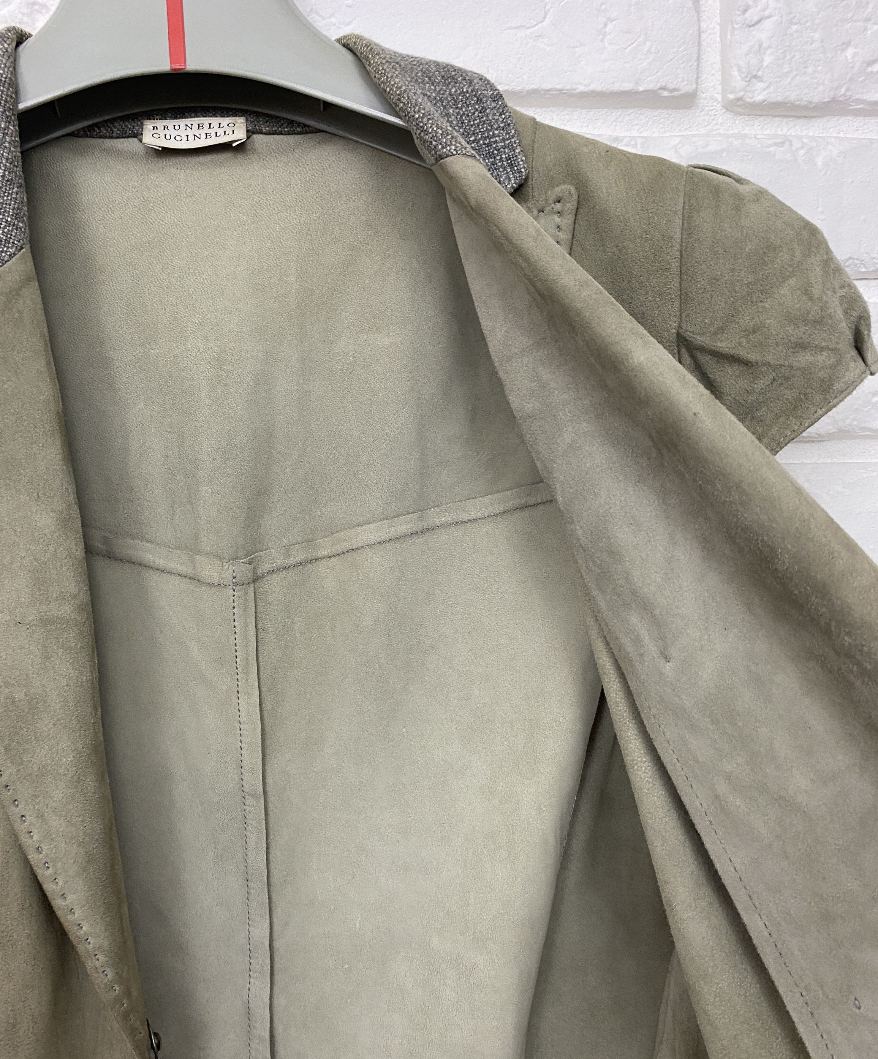 Brunello Cucinelli Brunello Cucinelli Suede Leather Short Sleeve Jacket Vest 44 Size M / US 6-8 / IT 42-44 - 6 Thumbnail