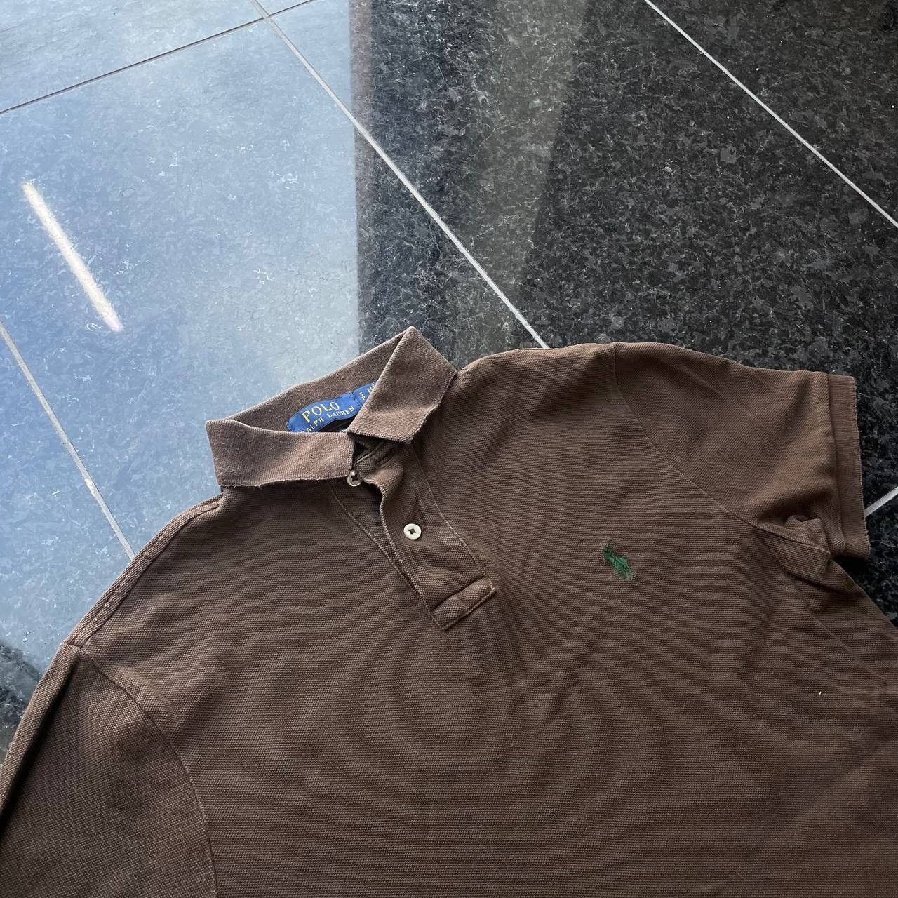 Polo Ralph Lauren × Vintage Polo Ralph Lauren Brown Polo Luxury Sunfaded Washed Tee Size US S / EU 44-46 / 1 - 2 Thumbnail