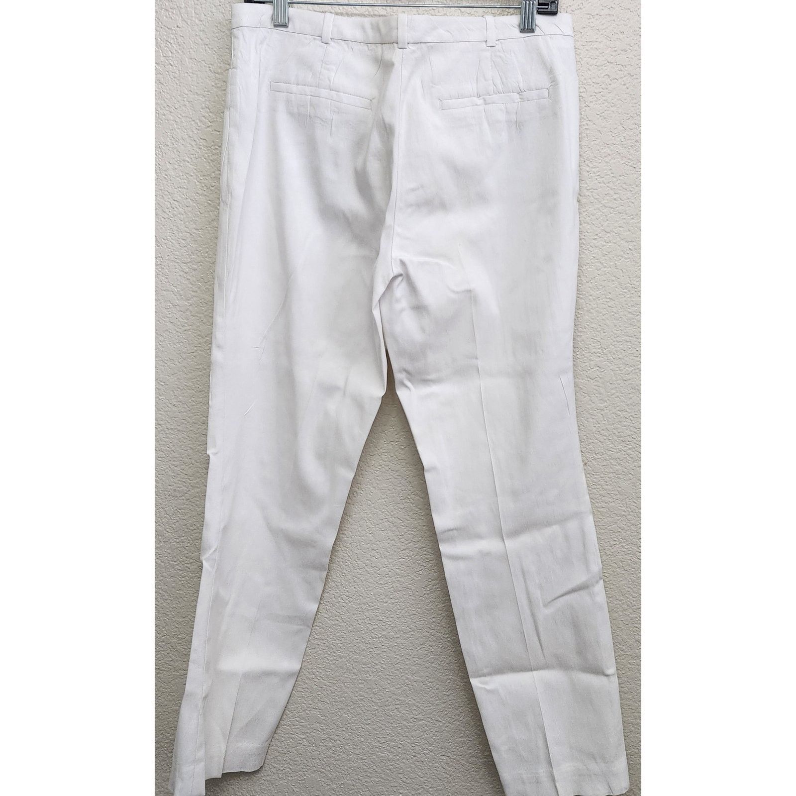 Other Worthington White Flat Front Slashed Pockets Dress Pants 8 Size 32" / US 10 / IT 46 - 3 Thumbnail