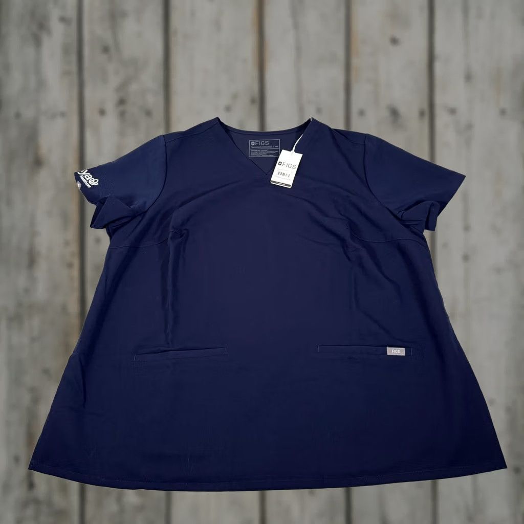 Vintage FIGS Scrub Top Womens Casma Technical Collection V-Neck 3 Pocket Stretch Shirt 3XL Blue Size XXL / US 16-18 / IT 52-54 - 1 Thumbnail