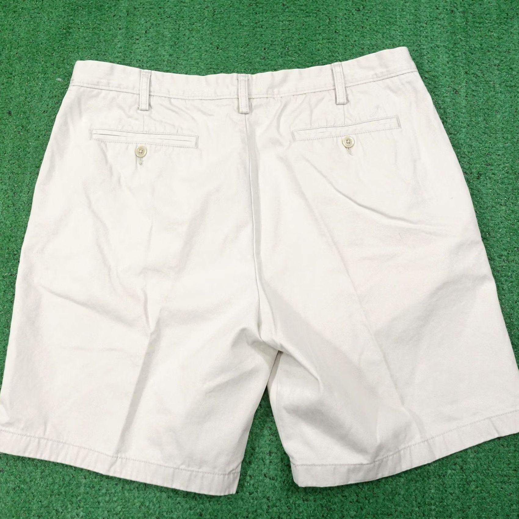 Nautica Nautica Shorts Mens 38 Beige Chino Cotton Flat Front Casual 9 Inseam Pockets Size US 38 / EU 54 - 3 Thumbnail