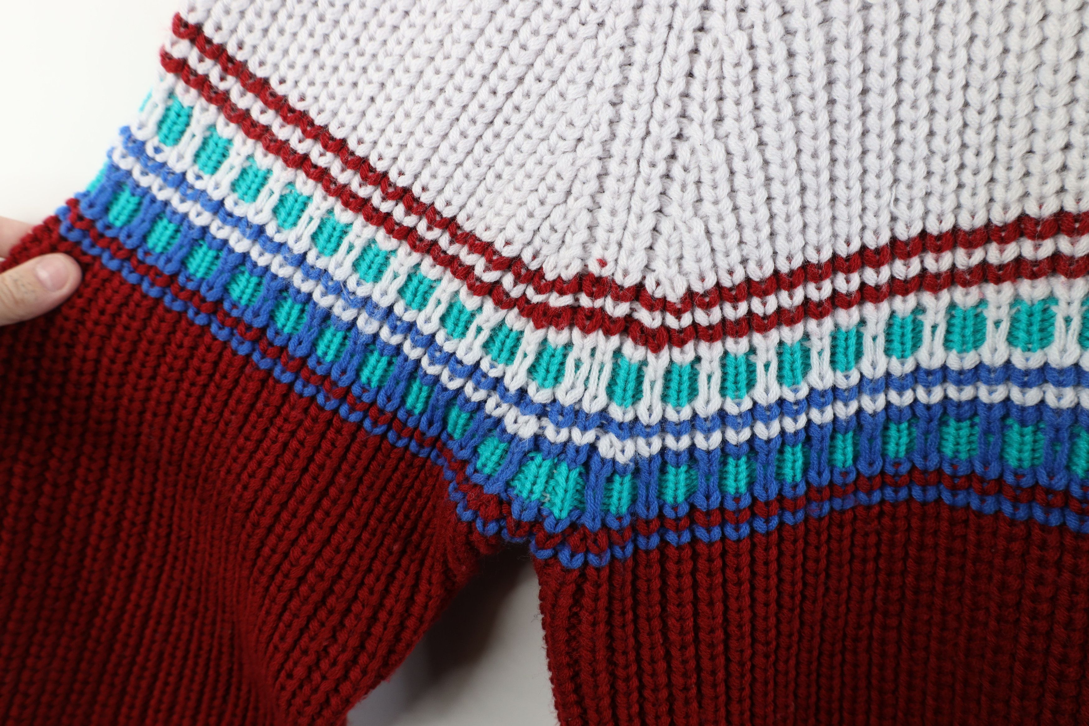 Vintage Vintage 90s Streetwear Chunky Ribbed Knit Crewneck Sweater Size US XL / EU 56 / 4 - 5 Thumbnail