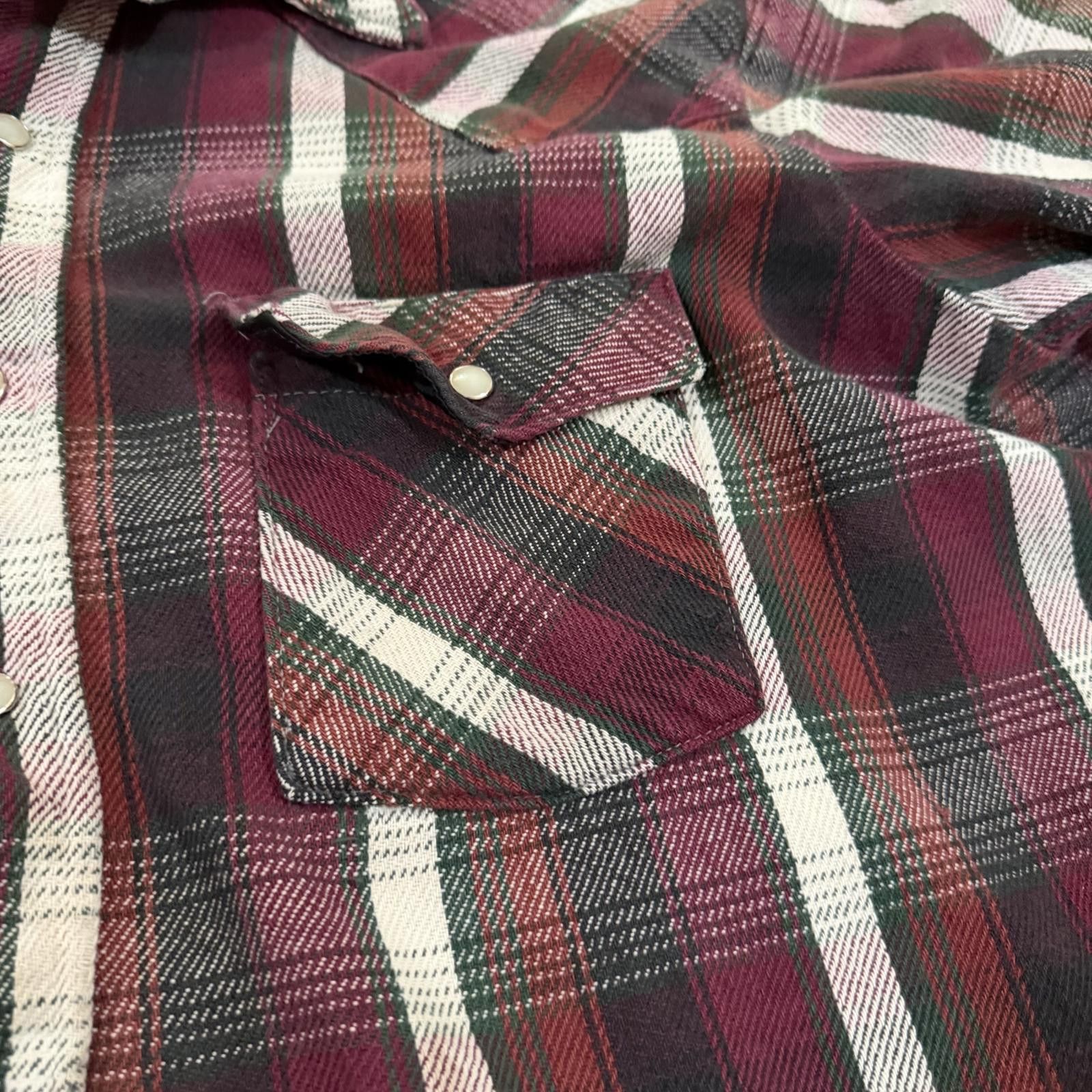 Other Vintage 80s Saddle King Western Flannel Distressed Grunge Size US XXL / EU 58 / 5 - 5 Thumbnail