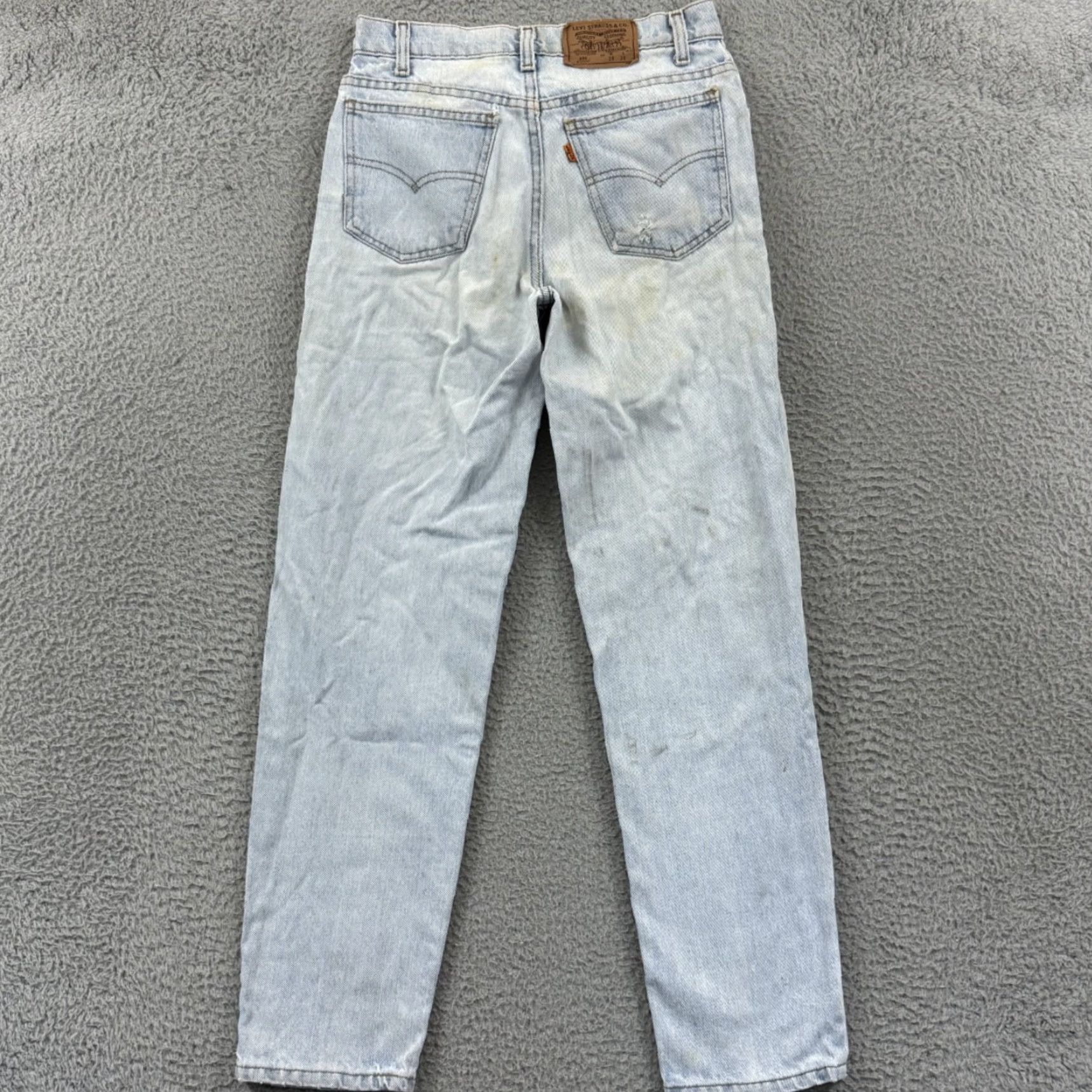 Levi's VINTAGE Levi's 550 Jeans Straight 27x30 Blue Denim 90s Orange Tab USA Mens Regular 5-Pocket Wool? Size US 27 - 7 Thumbnail