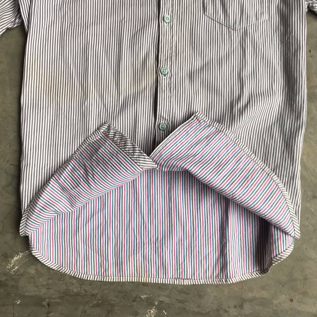 Beams Japan × Beams Plus Vintage Beams Heart Shirt brown stripes White japan Folding Size US L / EU 52-54 / 3 - 10 Thumbnail