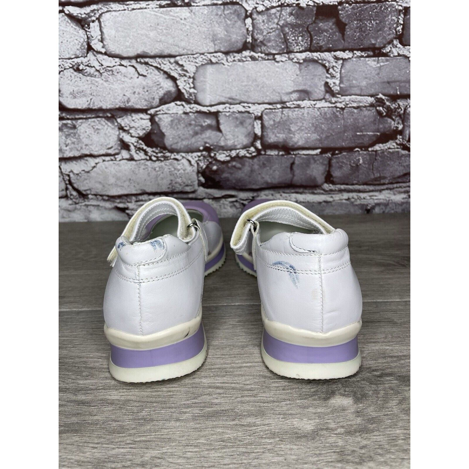 Other Halogen Purple Leather White MaryJane Strap Wedge Comfort Sh Size US 6 / IT 36 - 5 Thumbnail
