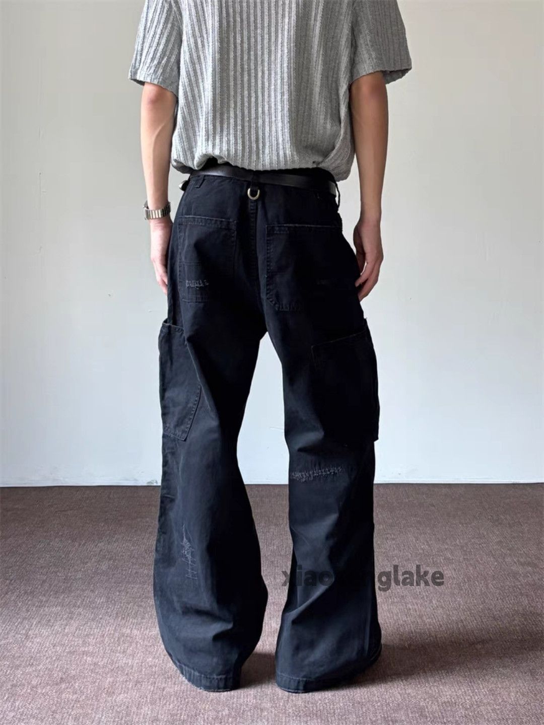 Designer × Japanese Brand × Vintage Unisex utility ripped damaged flared cargo pants Size US 28 / EU 44 - 2 Thumbnail