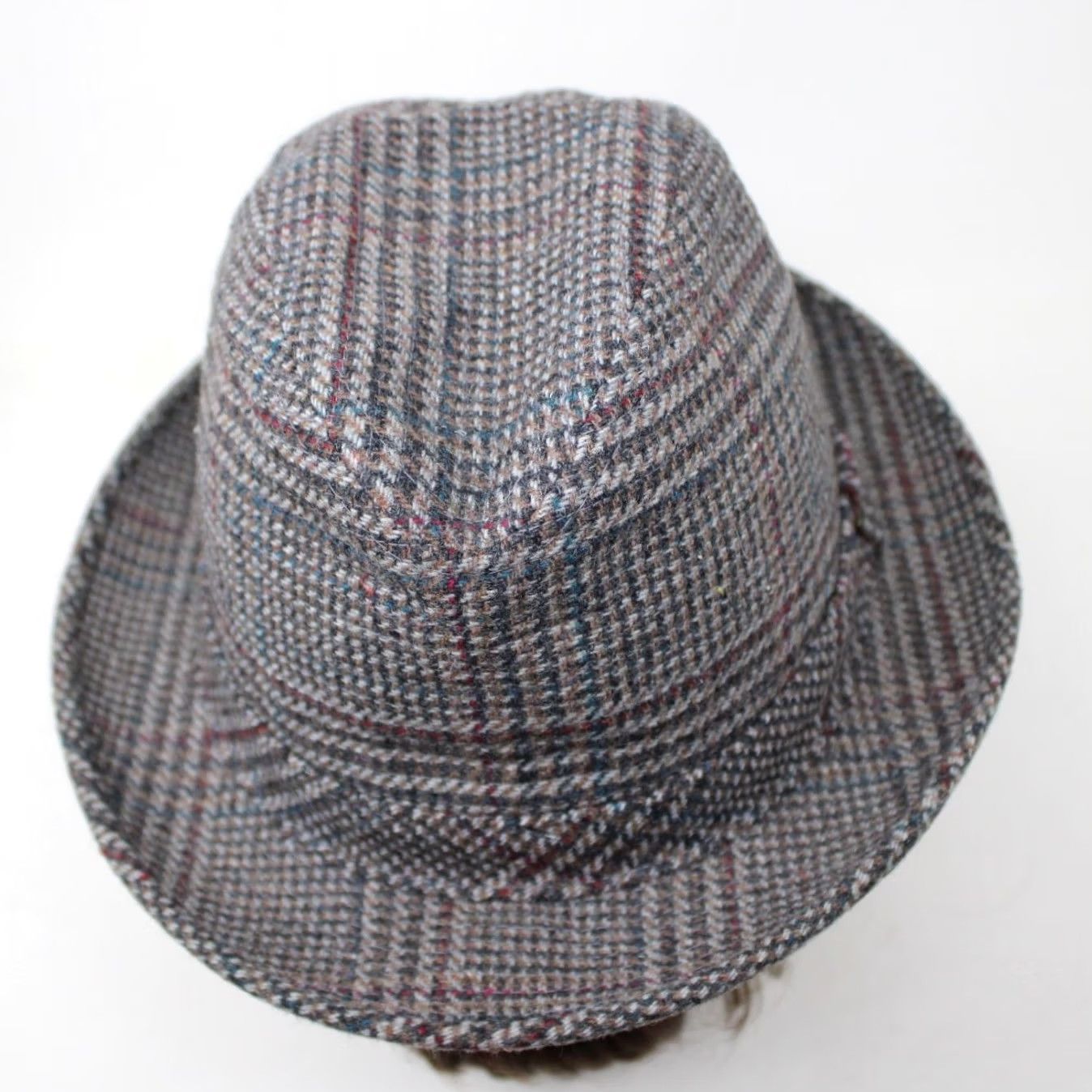 Stetson VINTAGE Stetson Fedora Hat Cap Mens size 7 1/4 Gray & Red Wool Blend Classic Casual Size ONE SIZE - 5 Thumbnail